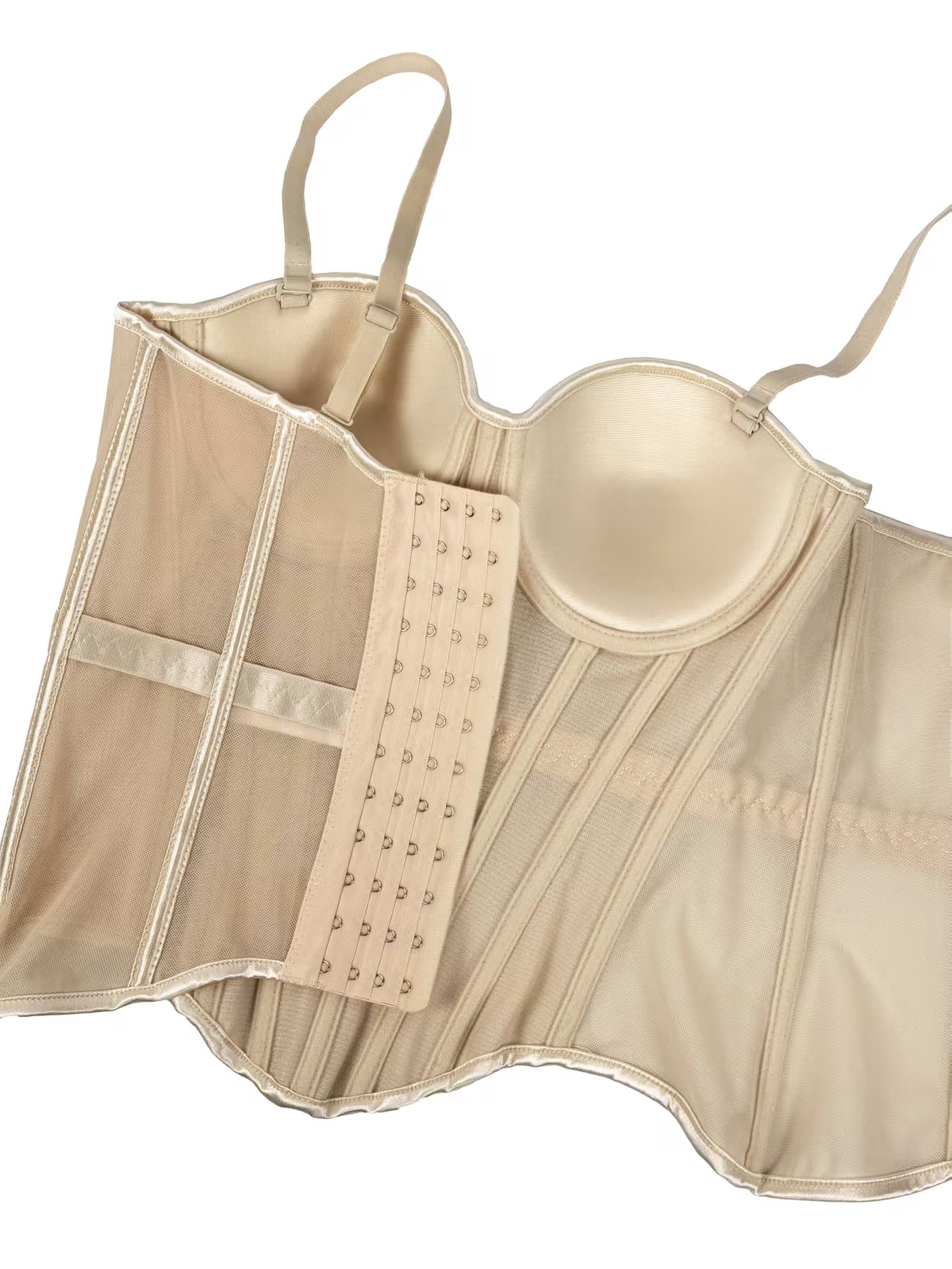 LuxeMesh™ Boned Corset Top | Elegant Sheer Mesh Tube Corset for Women