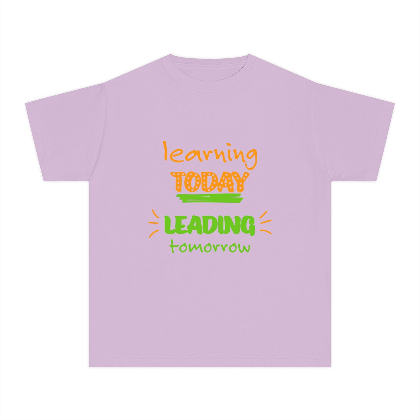 Youth Tee — "Learning Today, Leading Tomorrow" Inspirational School Shirt