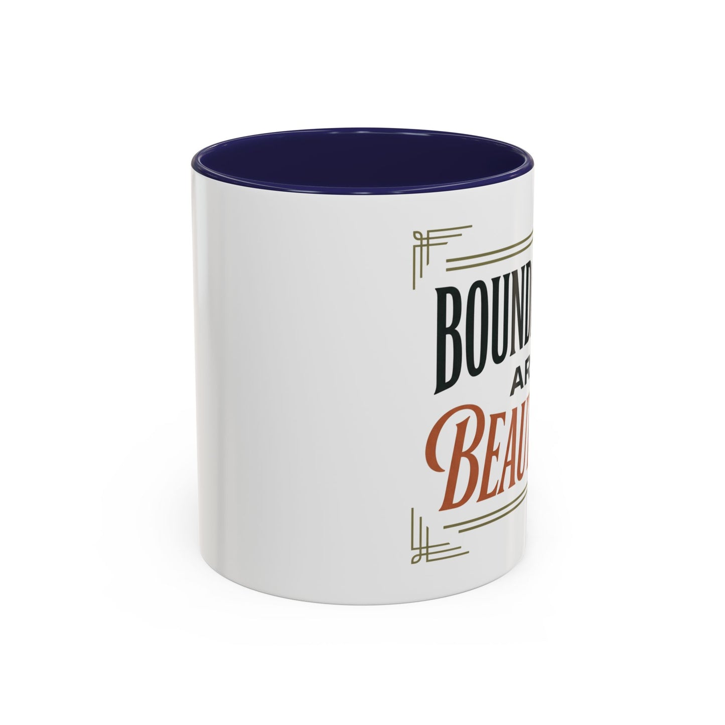 Boundaries Are Beautiful Accent Coffee Mug — Inspirational Self-Care Coffee Cup (11/15oz)
