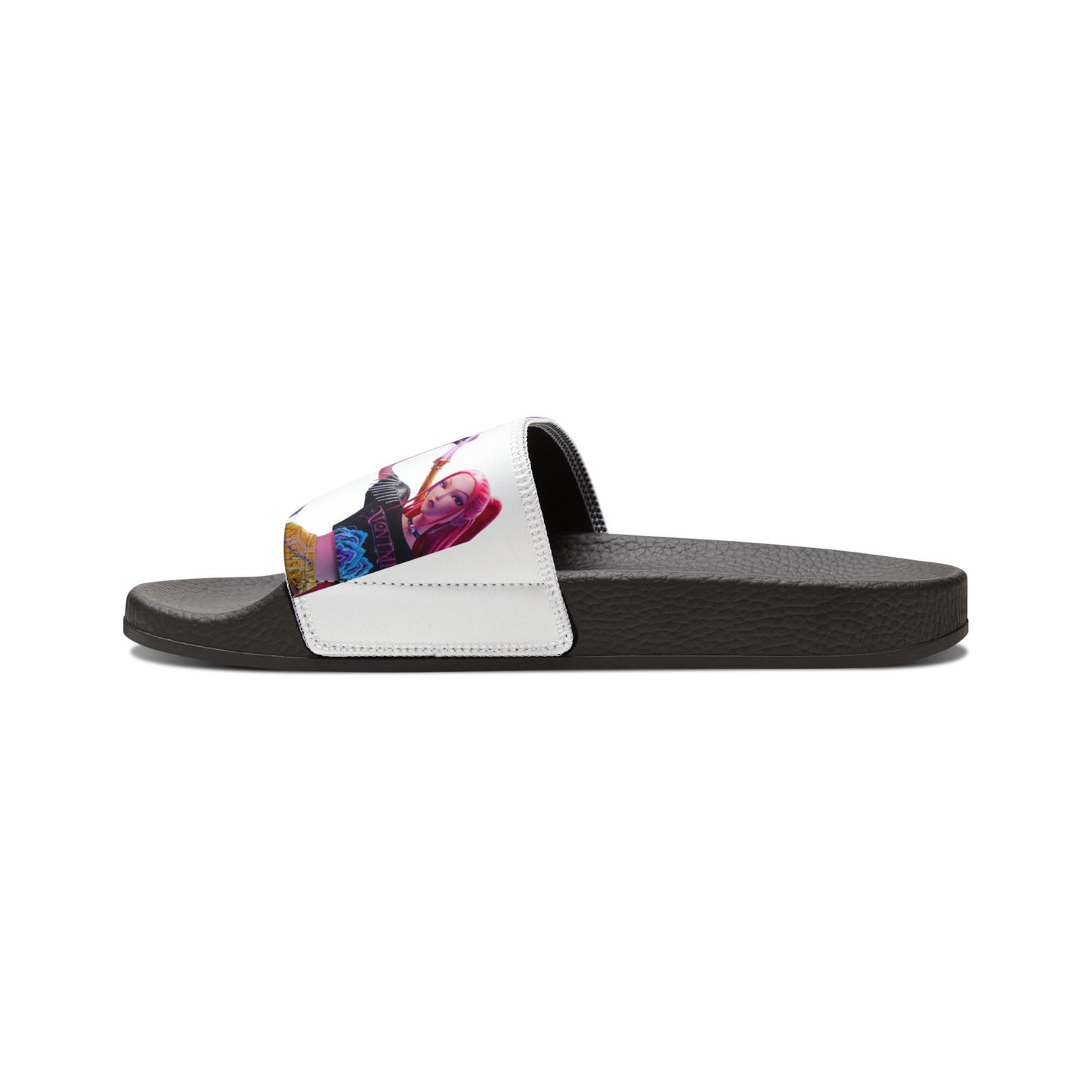 Women's Slide Sandals with Colorful Watercolor Fairy Design