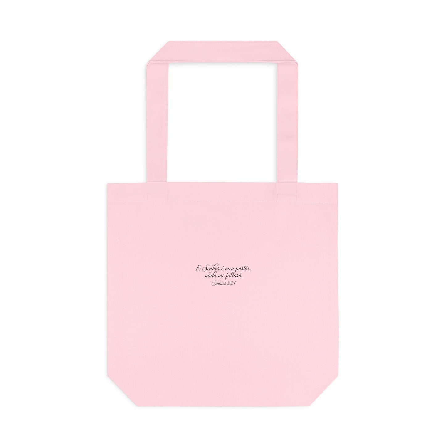 Bolsa Tote de Algodão Preto — “O Senhor é o Meu Pastor” | Salmos 23:1