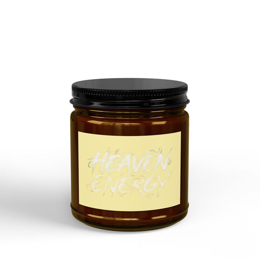 Scented Soy Candle — "Heaven Energy" Amber Jar (4oz & 9oz)