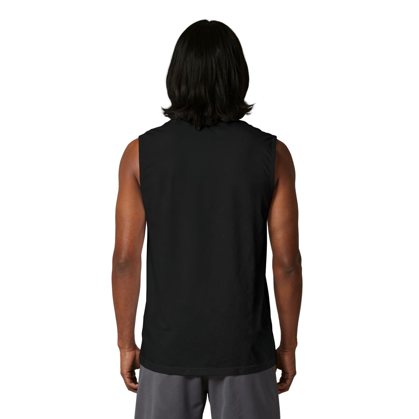 Palm Sunset Muscle Tank — Retro Beach Graphic Tank Top