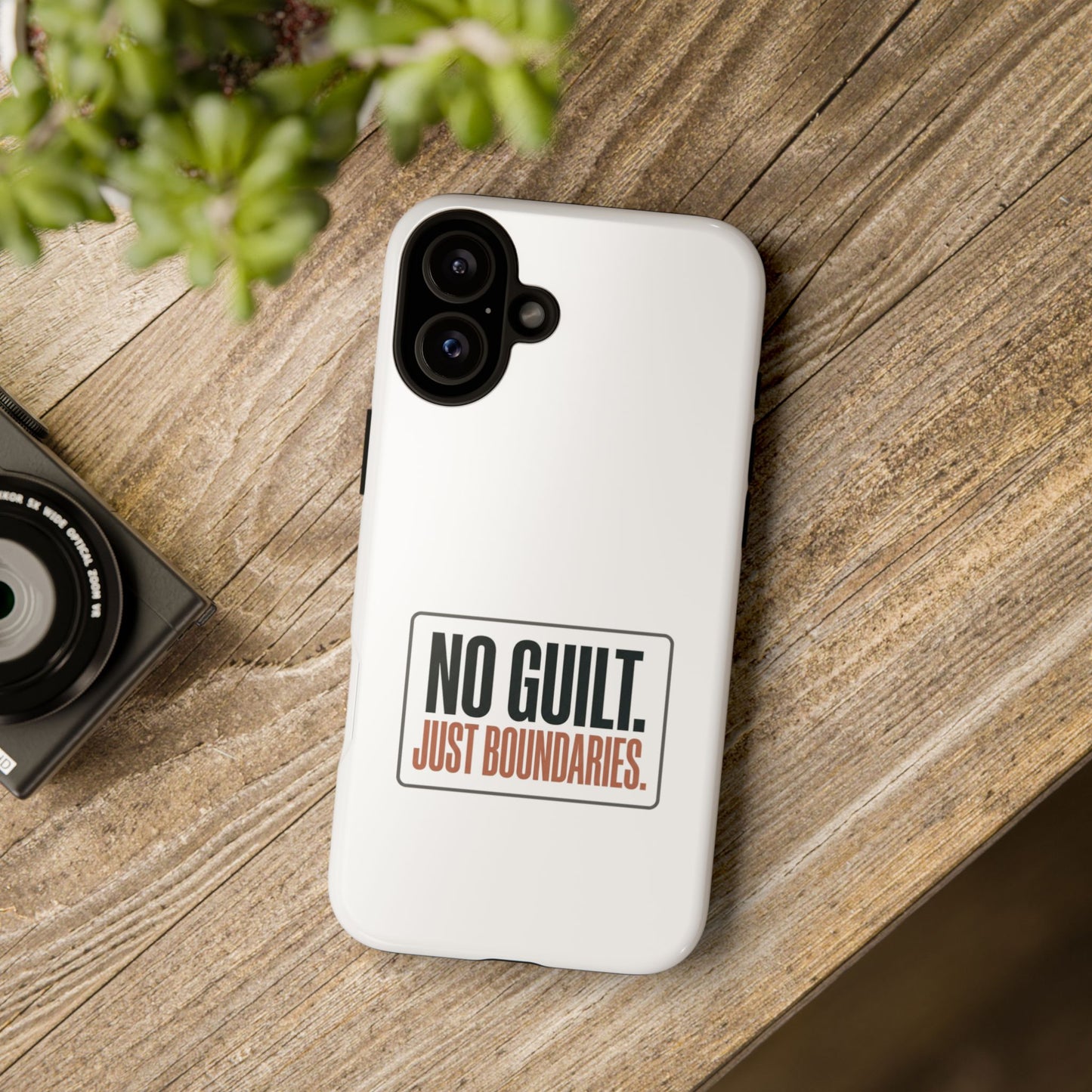 Phone Case — “No Guilt. Just Boundaries.” Motivational Protective Case