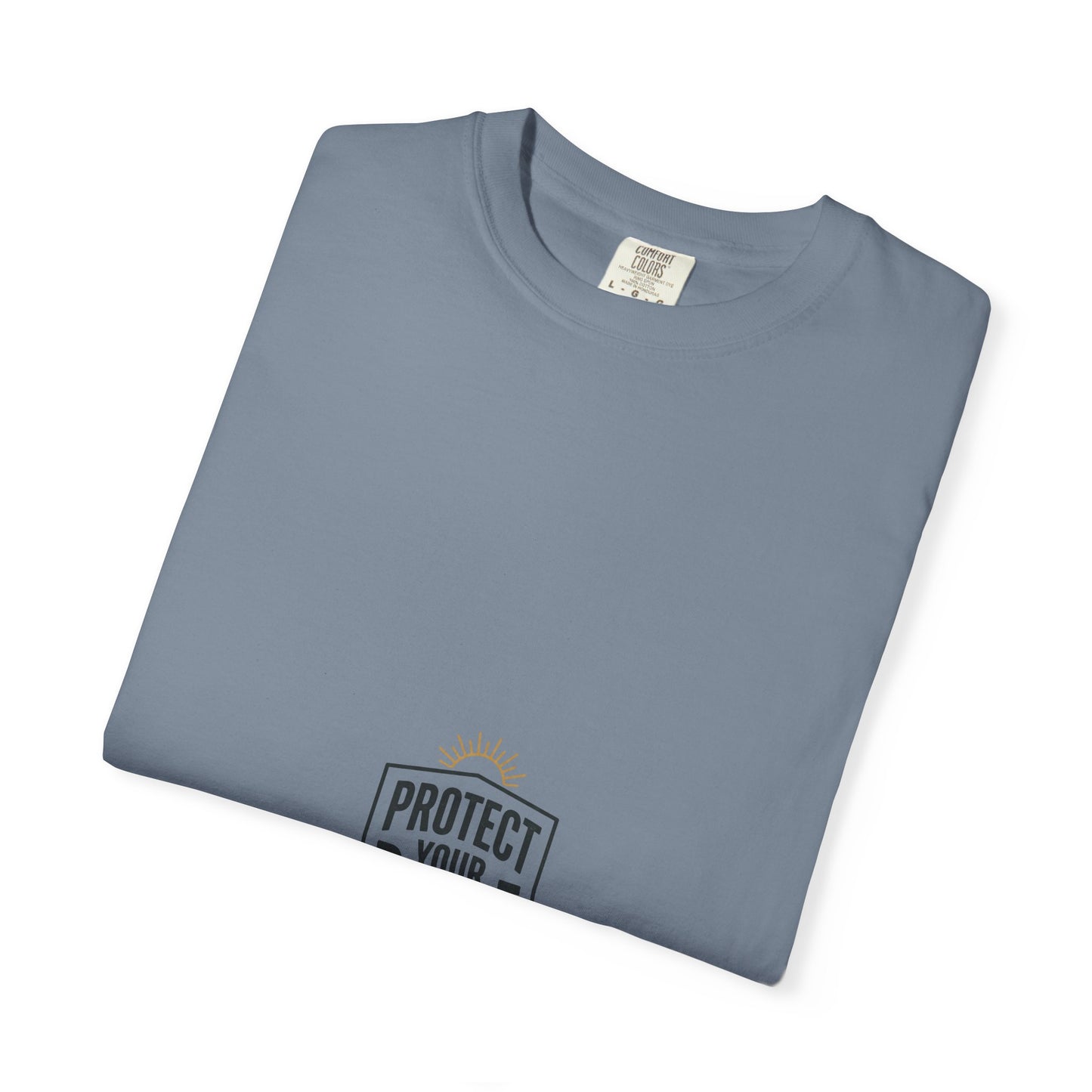 Protect Your Peace T-Shirt — Minimal Shield Graphic, Inspirational Casual Tee