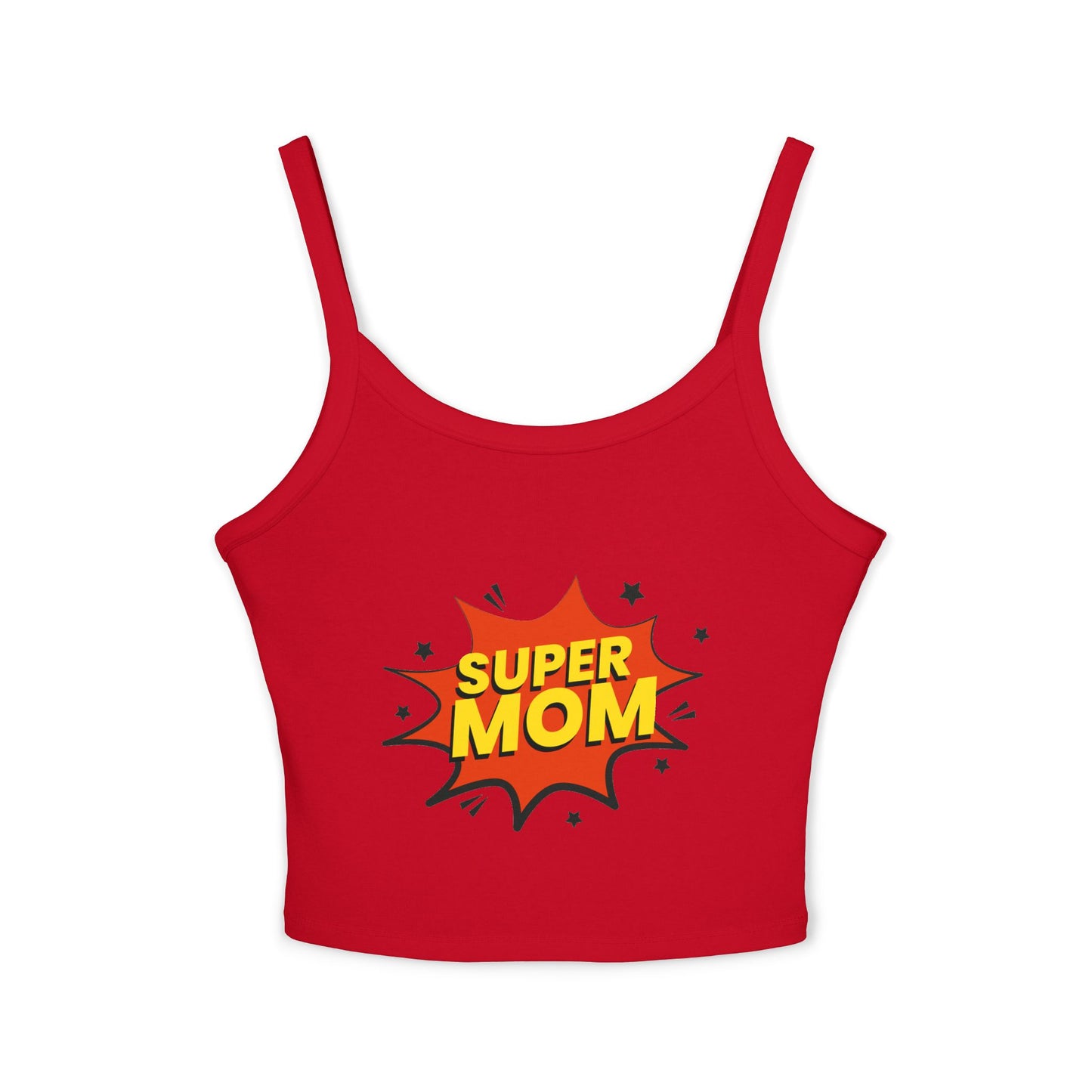 Super Mom Spaghetti Strap Tank Top – Comic-Style Mother's Day Gift