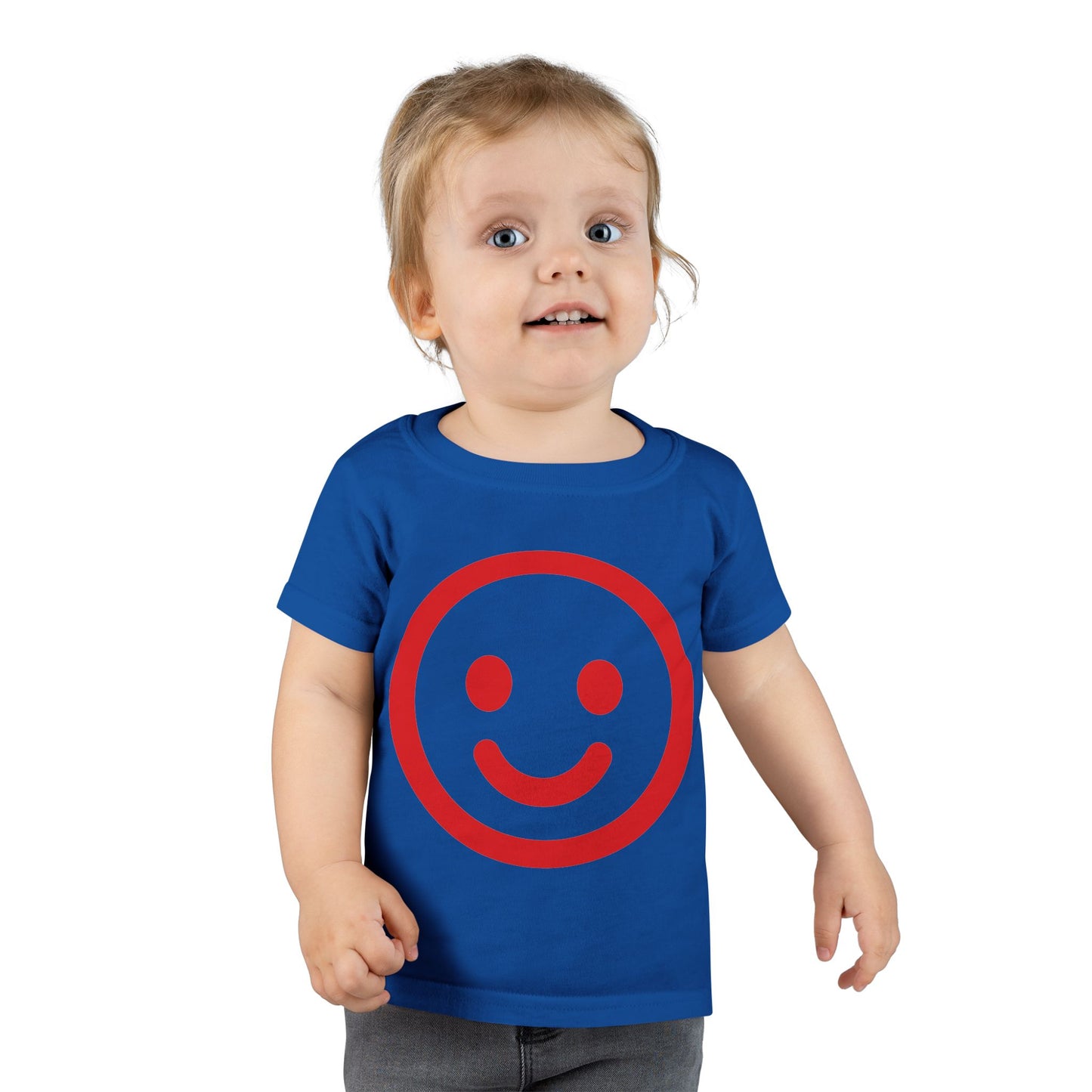 Toddler T-Shirt — Red Smiley Face Cute & Playful Kids Tee