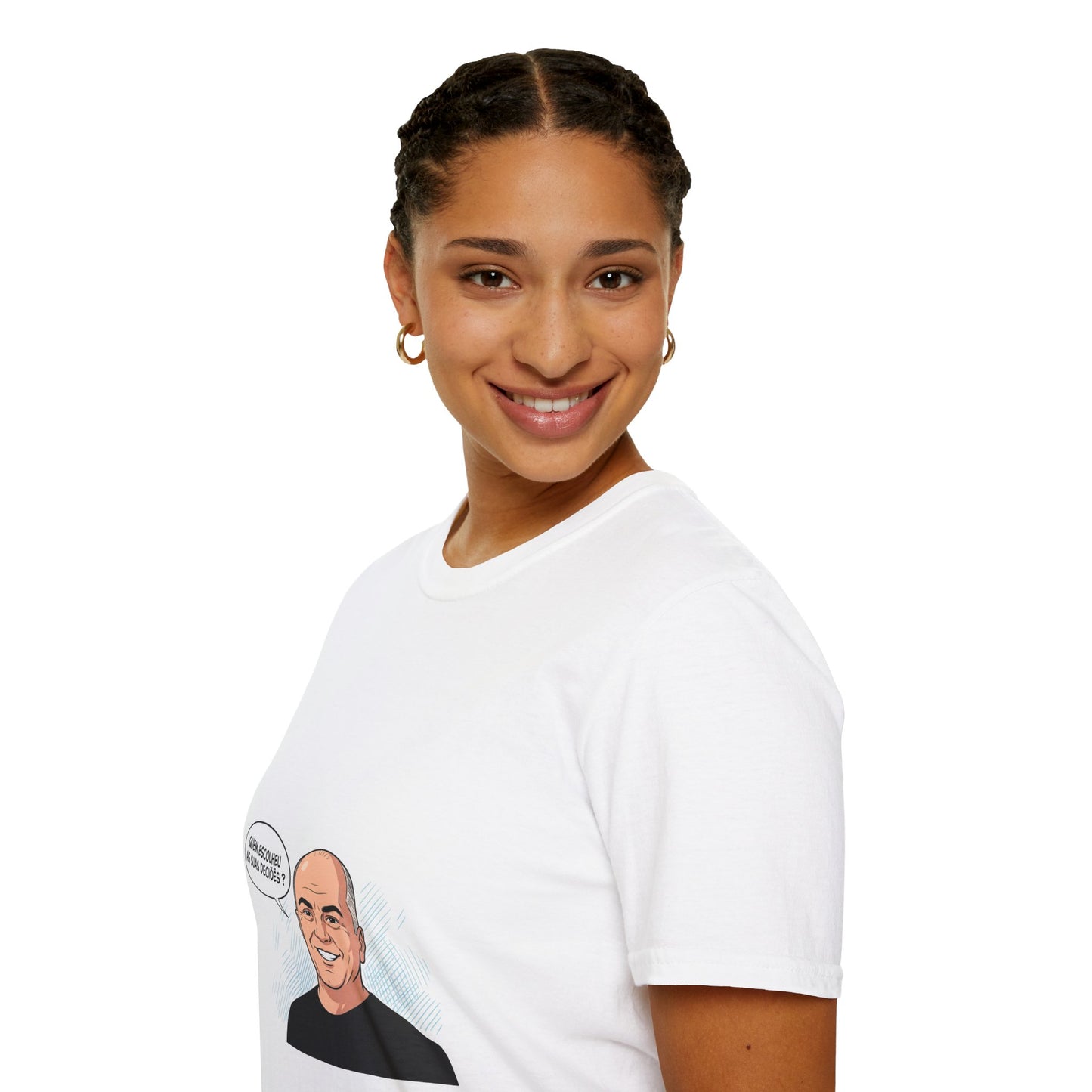 T-Shirt — "Quem Escolheu as Suas Decisões?" Portuguese Funny Portrait Tee