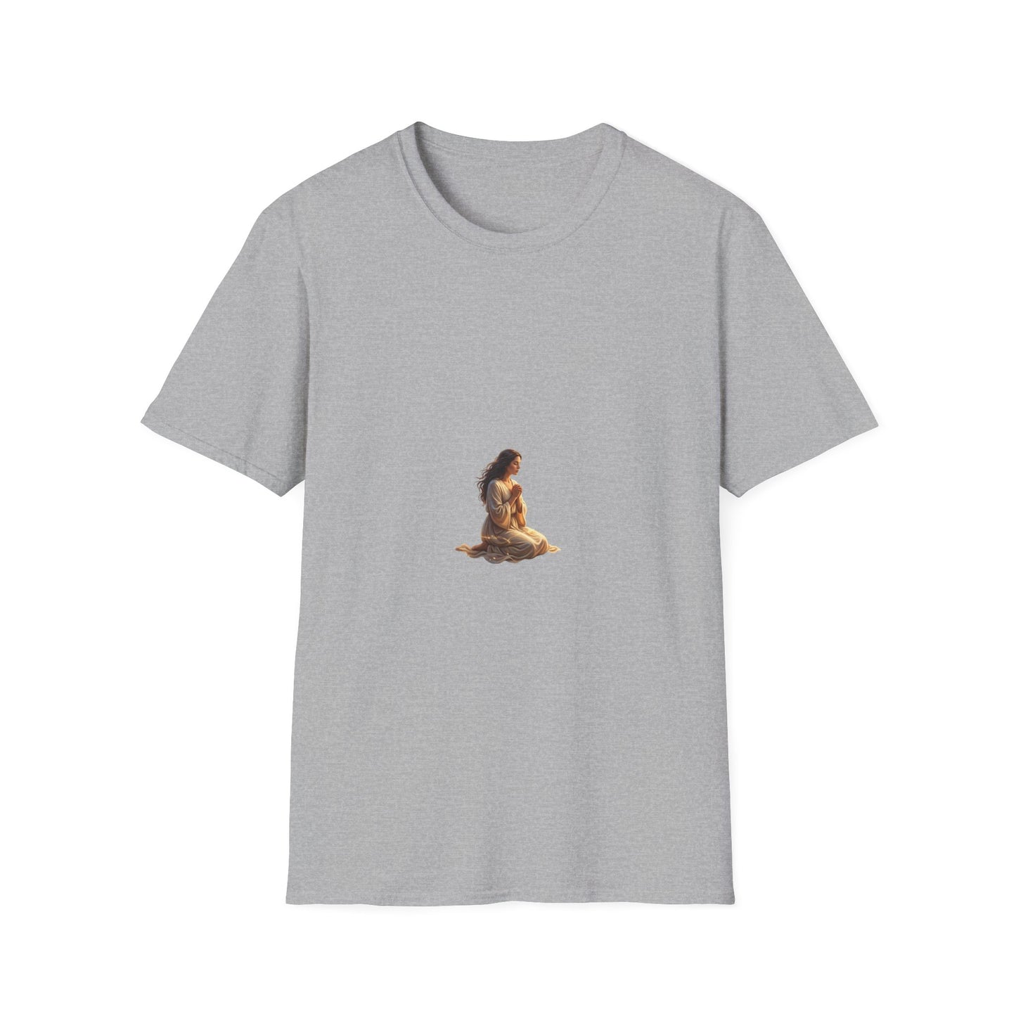 Meditating Woman Minimalist Yoga T-Shirt — Mindful Meditation Tee