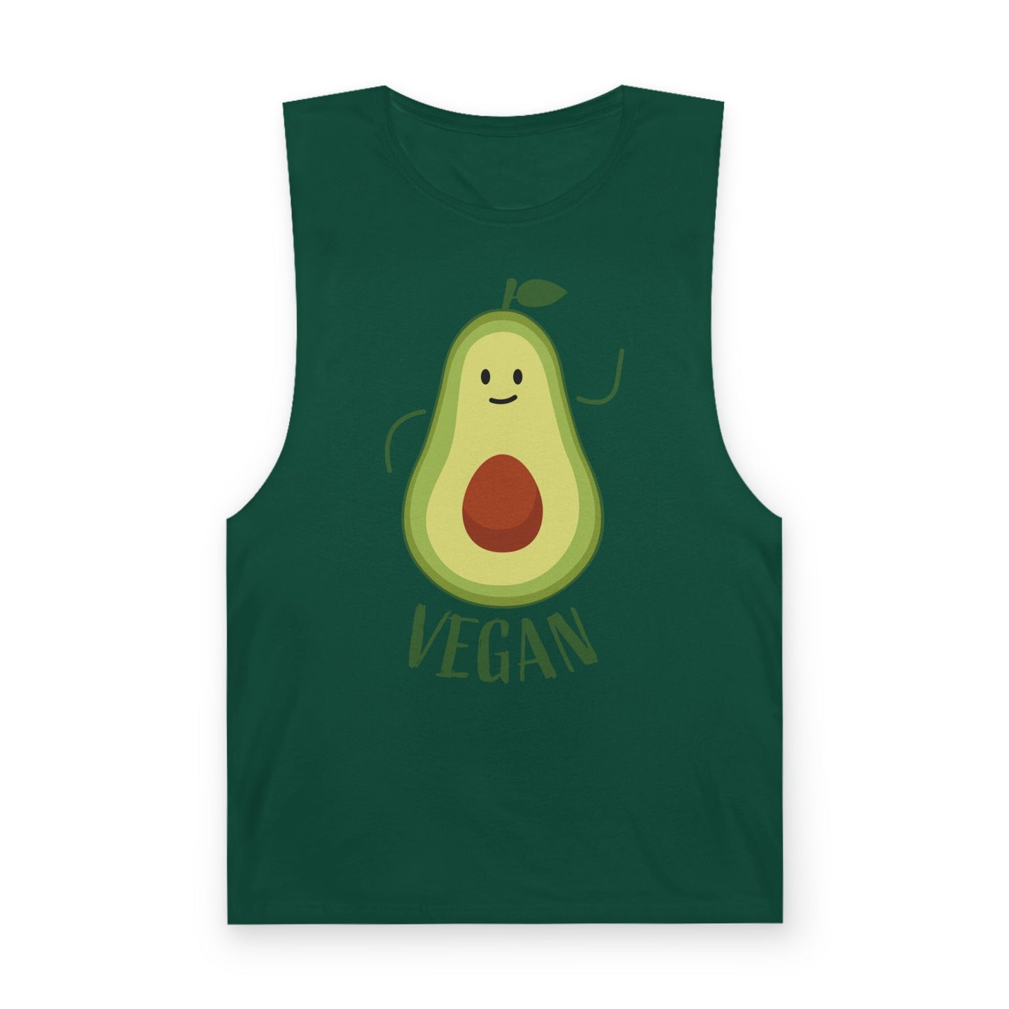 Vegan Avocado Tank Top — Cute Smiling Avocado Graphic Sleeveless Shirt