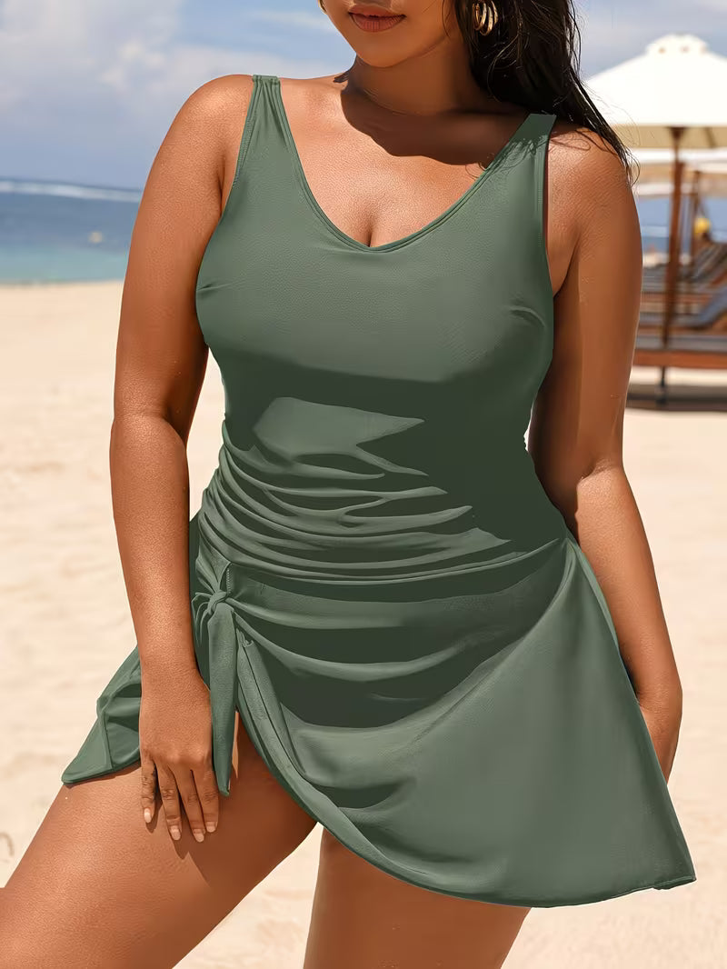 Women's Tummy Control Modest One-Piece Swimsuit | Flattering Full Coverage Swimwear