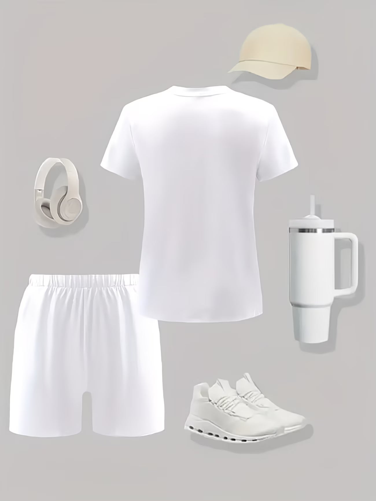 UrbanEase™ 2-Piece Shorts Set | Round Neck Letter Print Casual Sporty Outfit for Women