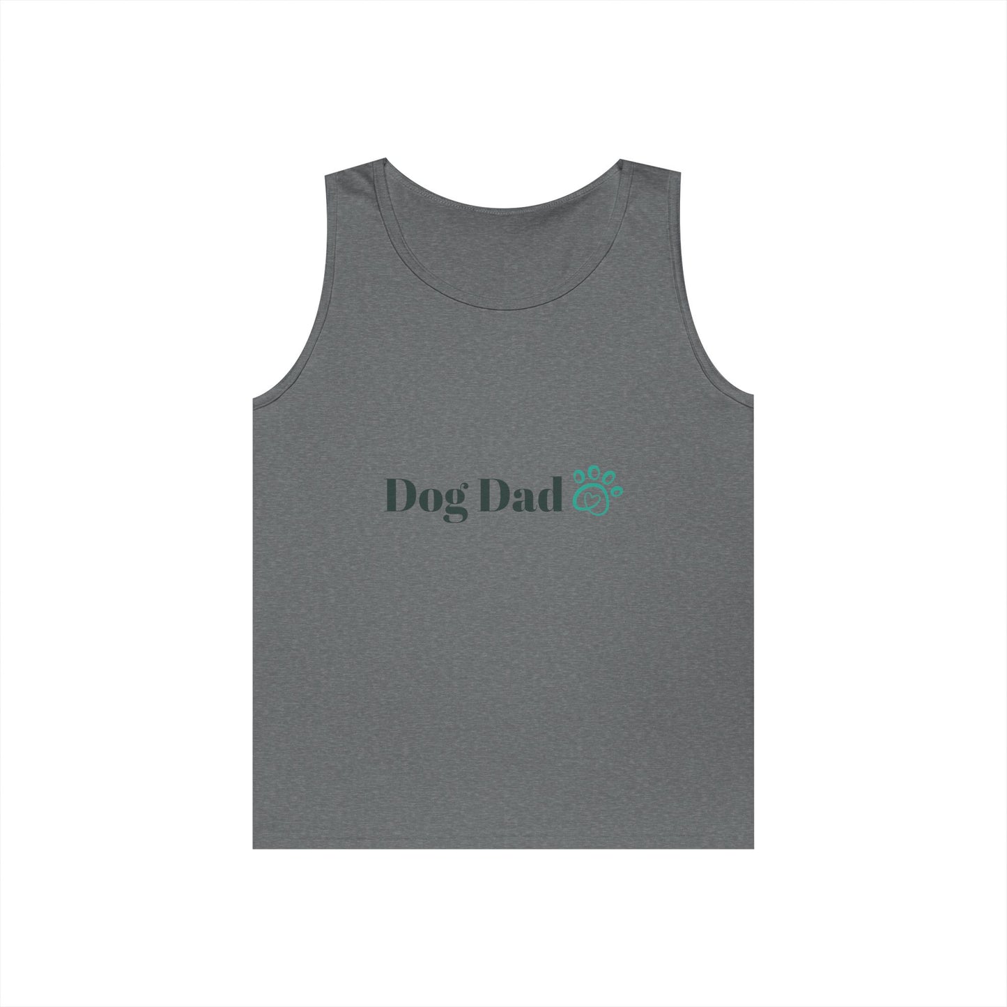 Dog Dad Tank Top — Minimal Paw Print Men’s Summer Tee