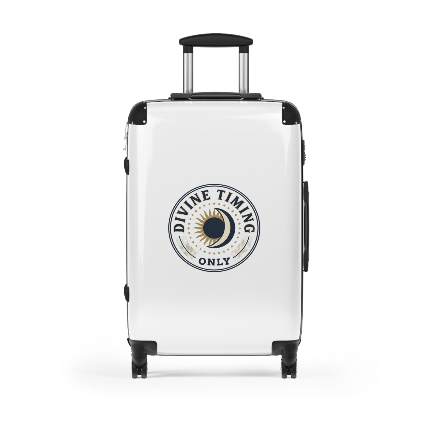 Carry-On Suitcase — 'Divine Timing Only' Moon & Sun Travel Luggage