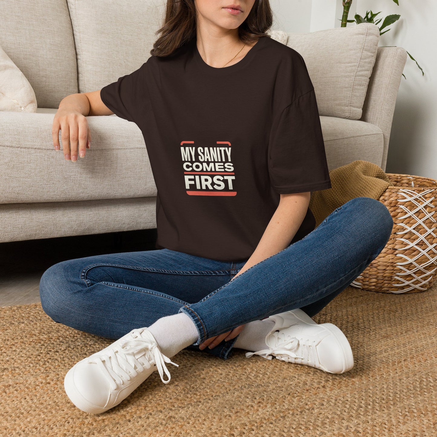T‑Shirt — Minimal 'My Sanity Comes First' Graphic Tee