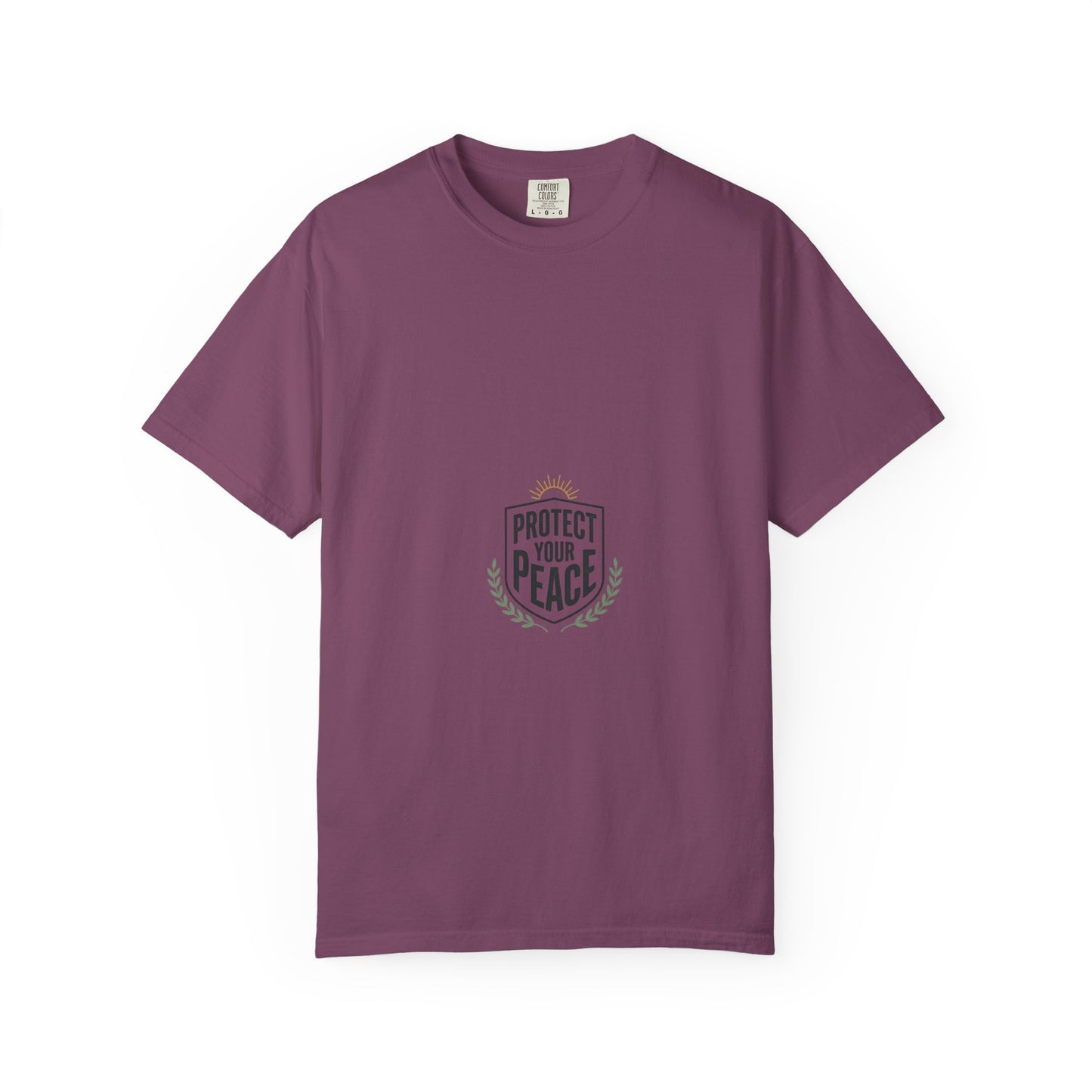 Protect Your Peace T-Shirt — Minimal Shield Graphic, Inspirational Casual Tee