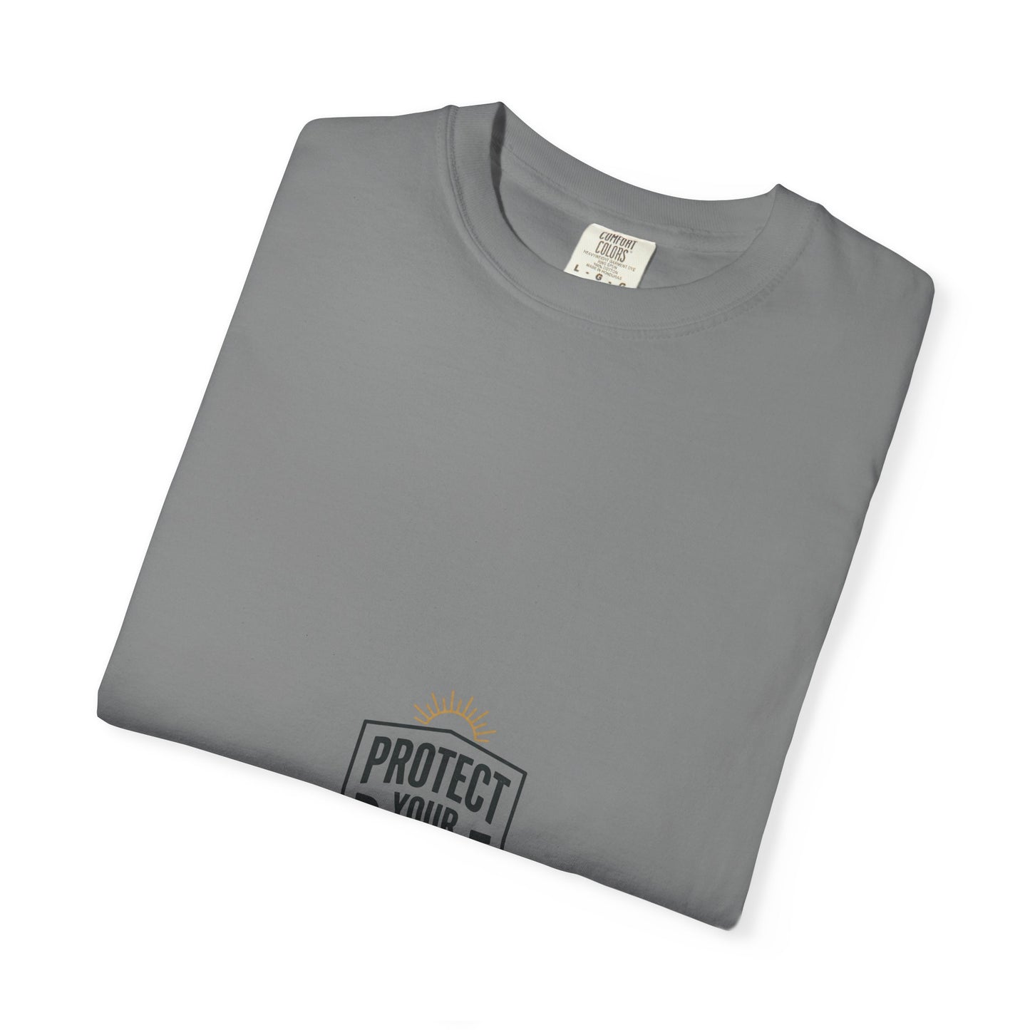 Protect Your Peace T-Shirt — Minimal Shield Graphic, Inspirational Casual Tee