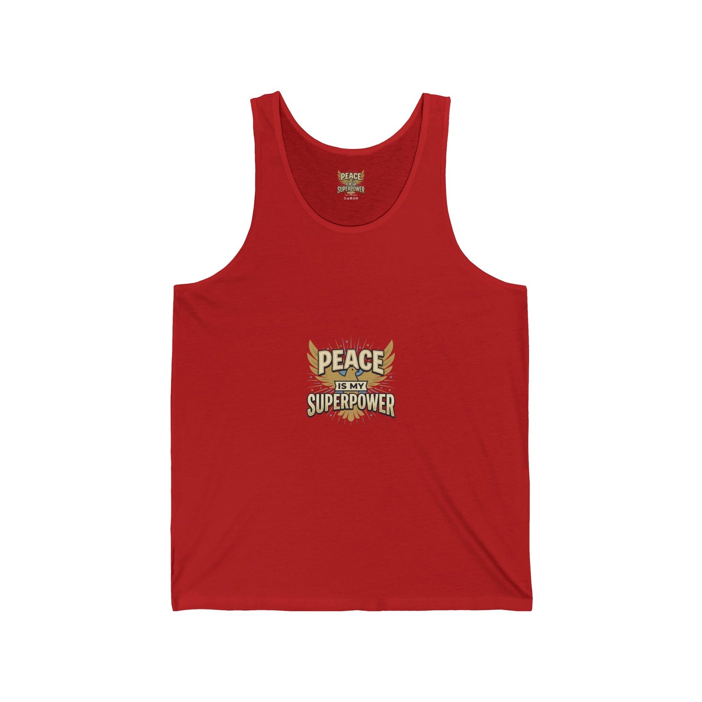 Tank Top — "Peace Is My Superpower" Graphic Fitness Tank