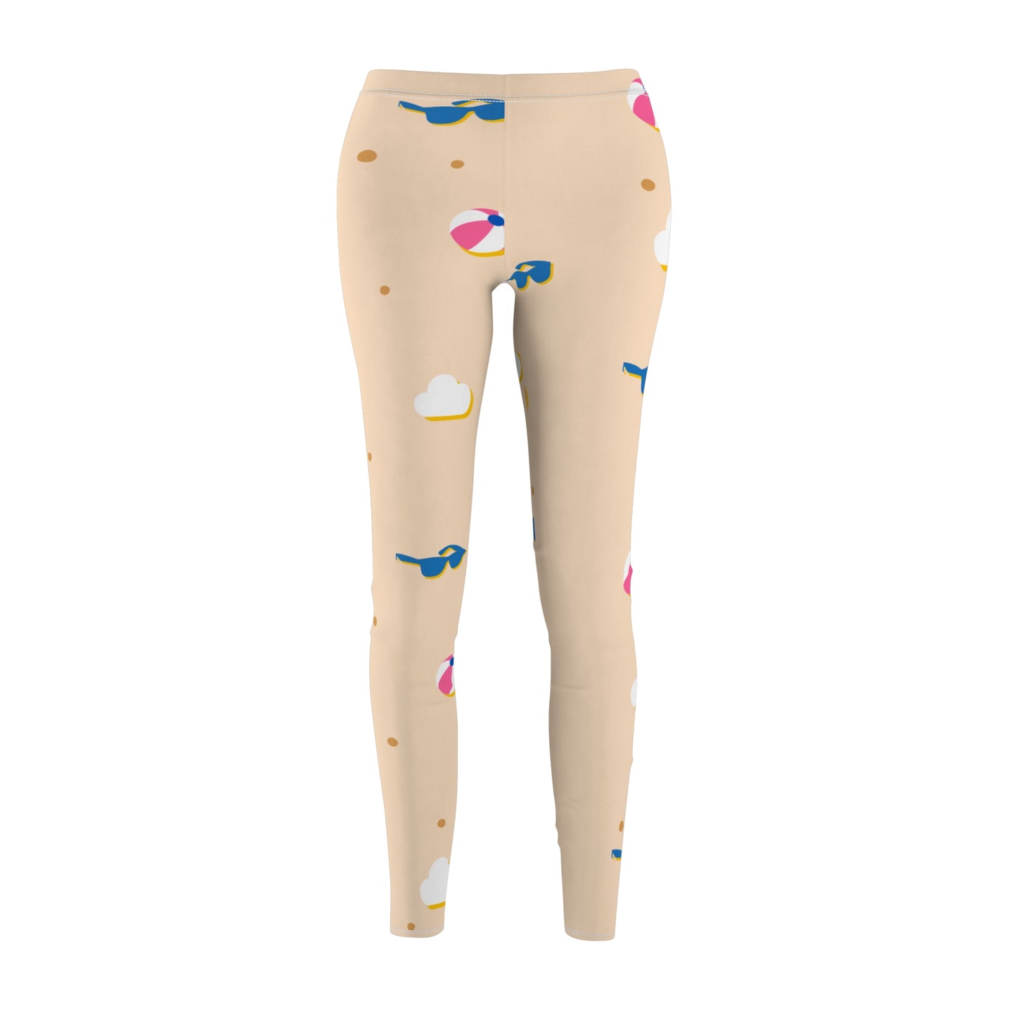 Beach Ball & Sunglasses Leggings — Women’s Summer Casual AOP Leggings