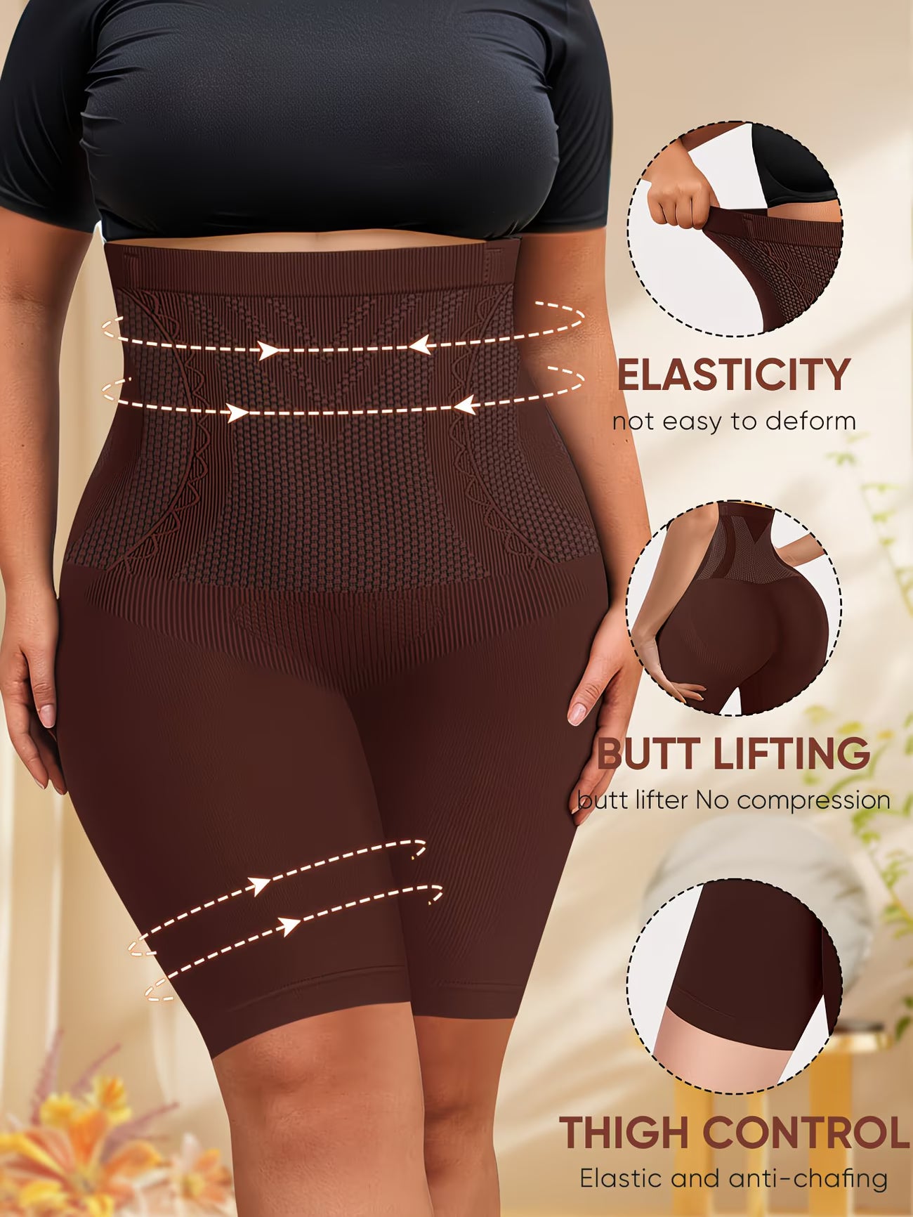 CurveControl™ Plus Size High-Waist Shaping Underwear | Tummy Control & Butt Lift Seamless Briefs