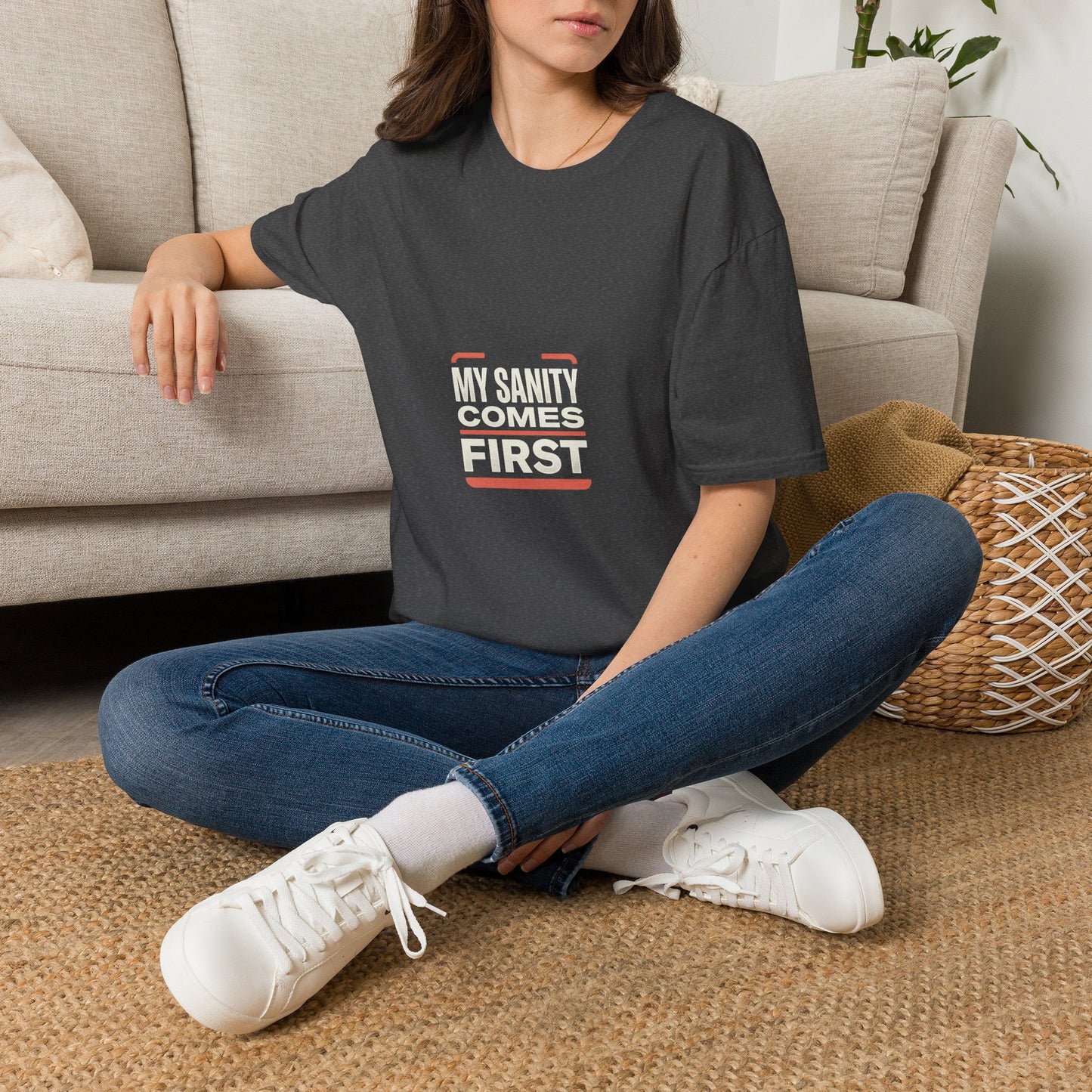 T‑Shirt — Minimal 'My Sanity Comes First' Graphic Tee
