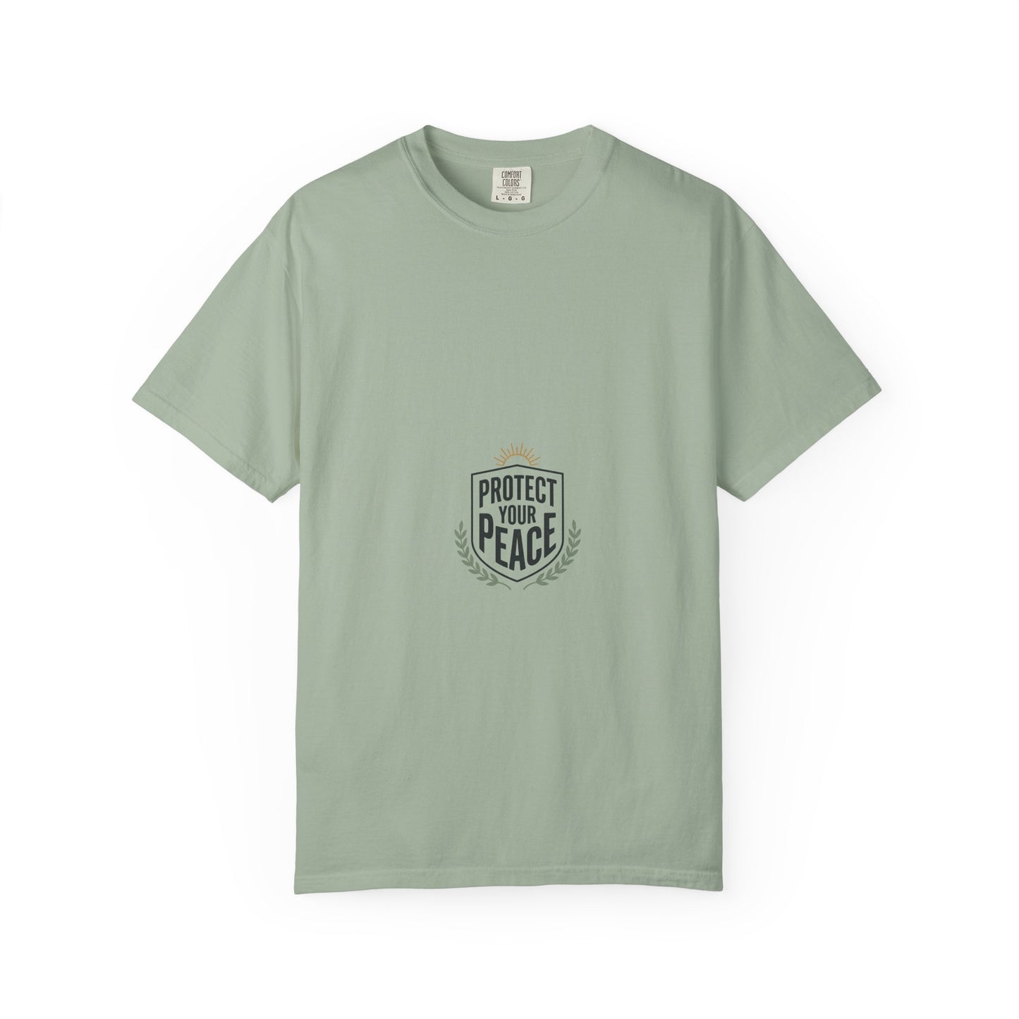 Protect Your Peace T-Shirt — Minimal Shield Graphic, Inspirational Casual Tee