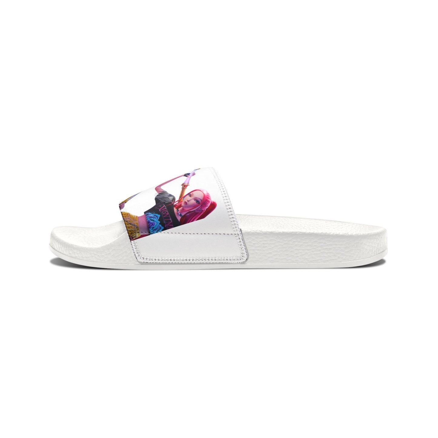 Women's Slide Sandals with Colorful Watercolor Fairy Design