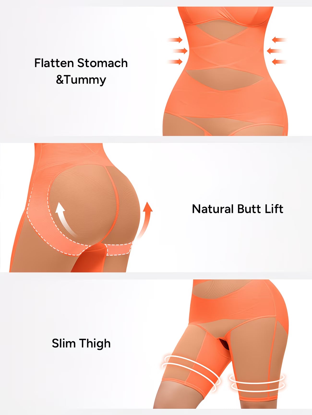 ActiveCurve™ V-Neck Yoga Shapewear Bodysuit | Built-In Bra Tummy Control Butt Lift Sports Faja