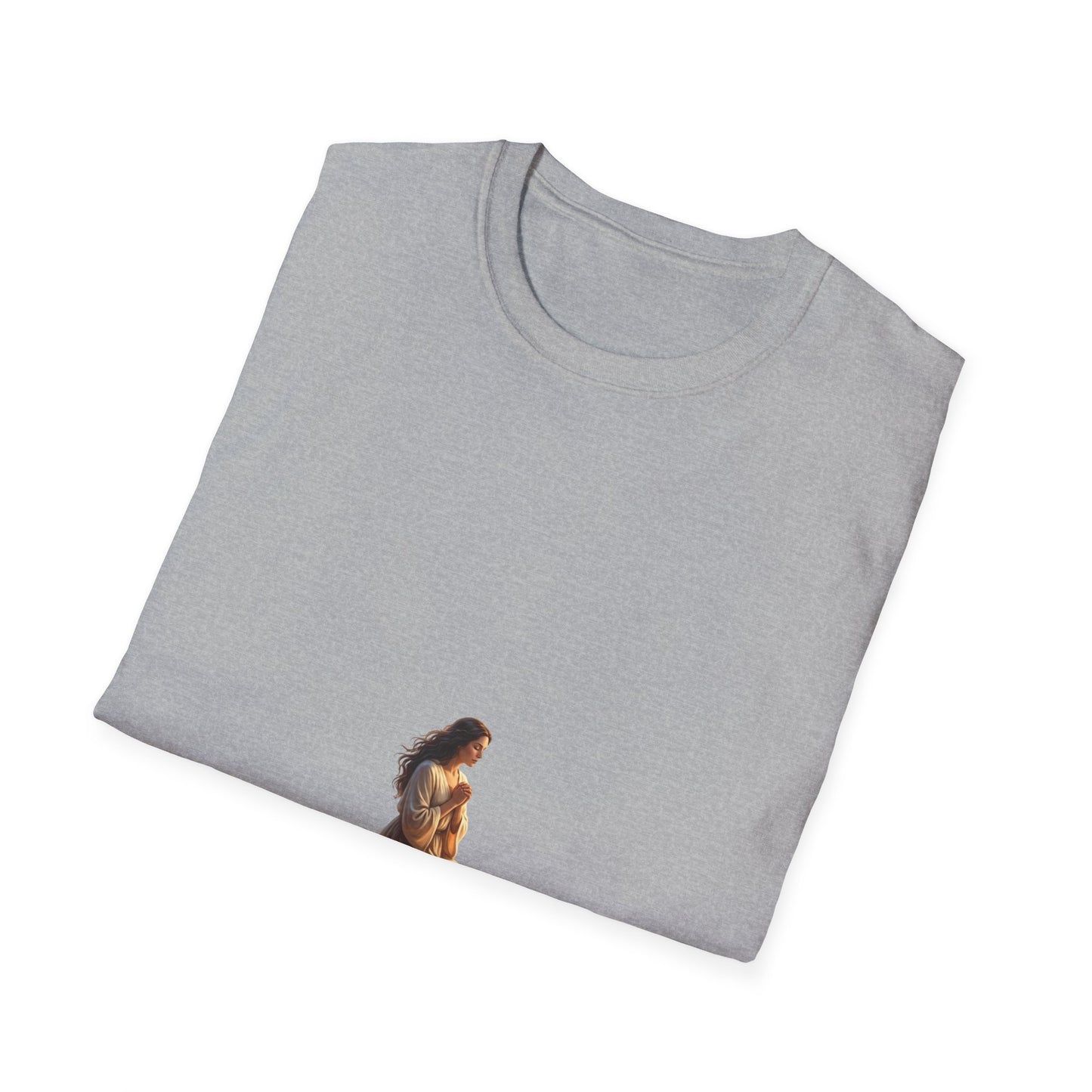 Meditating Woman Minimalist Yoga T-Shirt — Mindful Meditation Tee