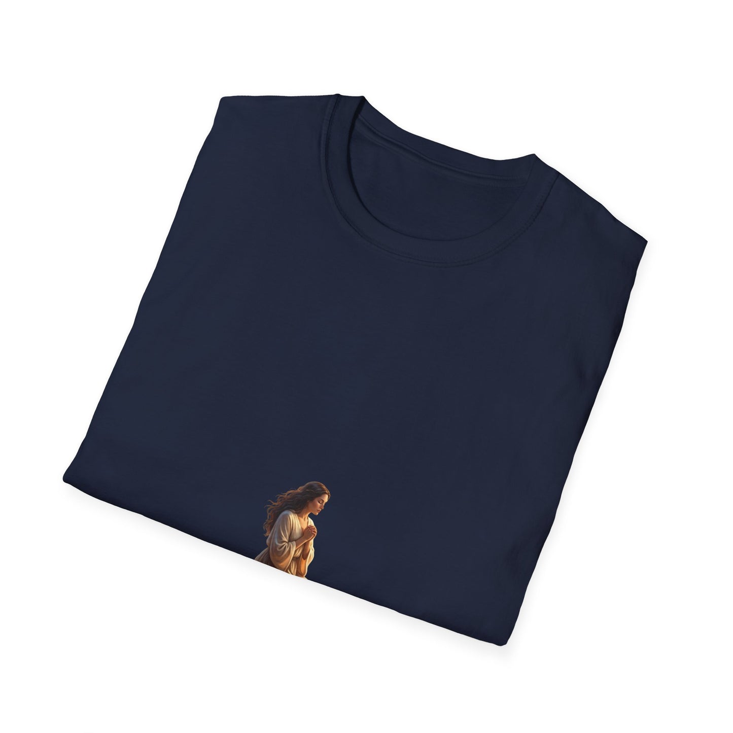 Meditating Woman Minimalist Yoga T-Shirt — Mindful Meditation Tee