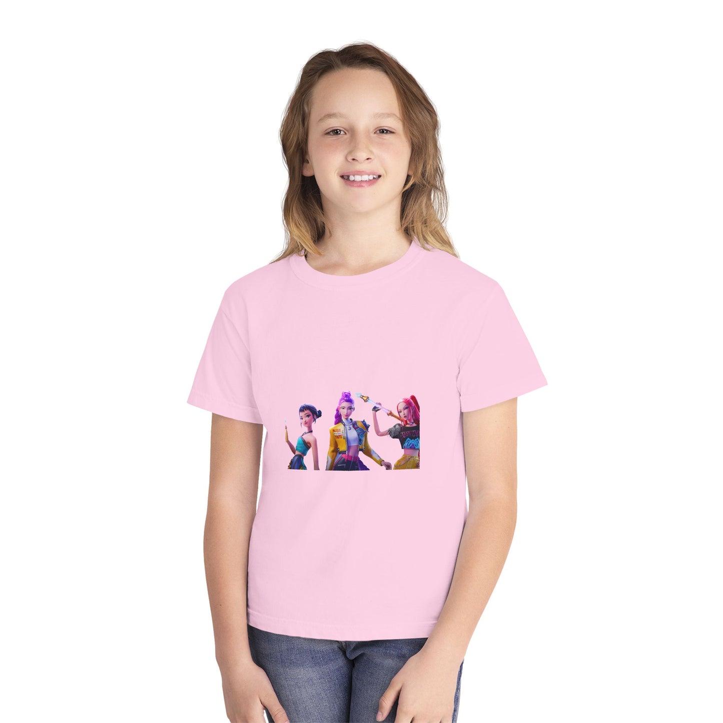 Youth Tee — Colorful Pop Trio Graphic Shirt