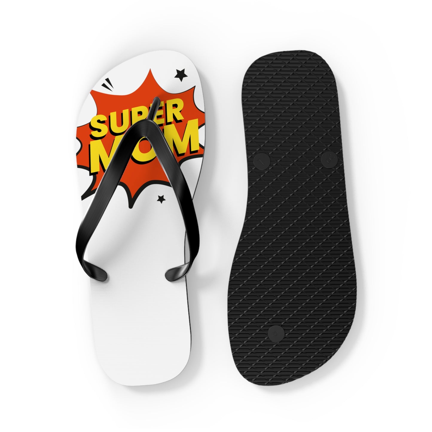 Super Mom Flip Flops — Comic Pop Art Mother's Day Beach Sandals