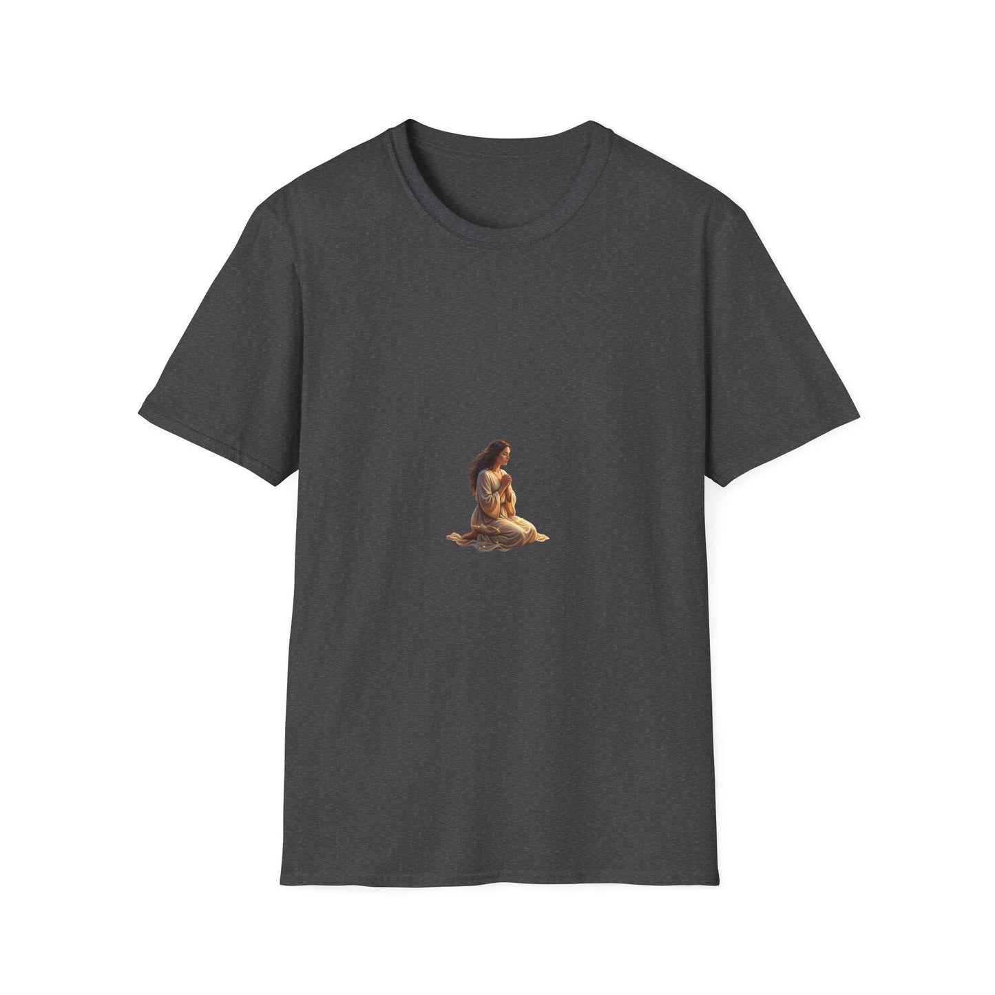 Meditating Woman Minimalist Yoga T-Shirt — Mindful Meditation Tee