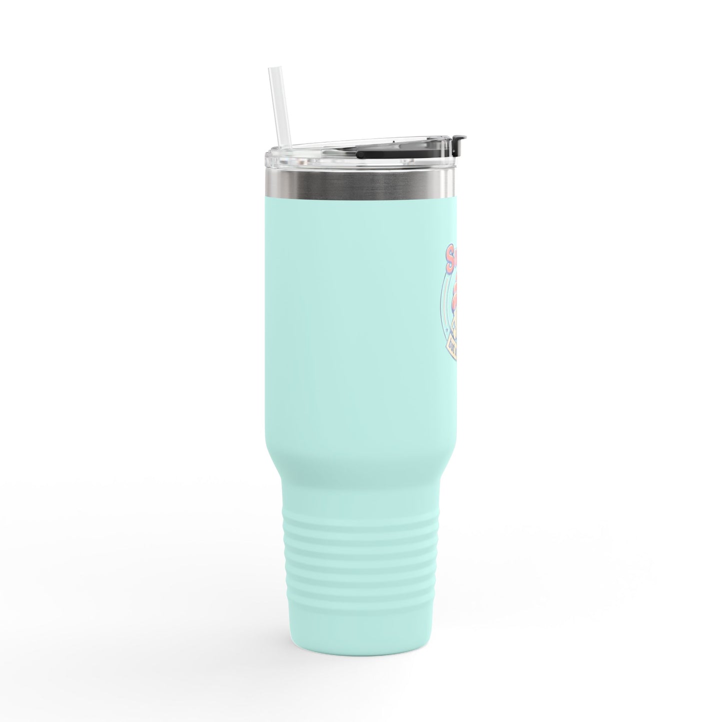 40oz Insulated Travel Mug — "Sweet but Unstoppable" Retro Dessert Design