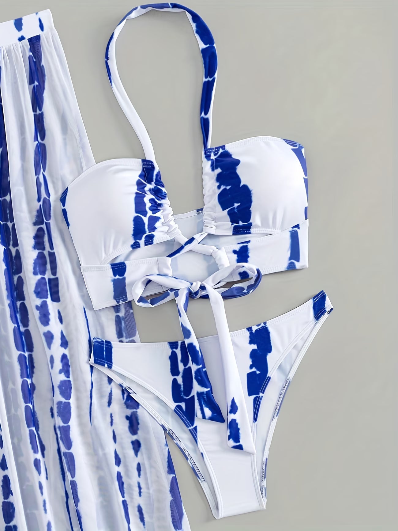 Ocean Breeze Blue Stripe Bikini Set