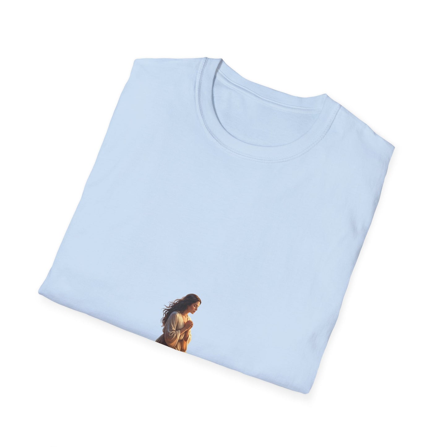 Meditating Woman Minimalist Yoga T-Shirt — Mindful Meditation Tee