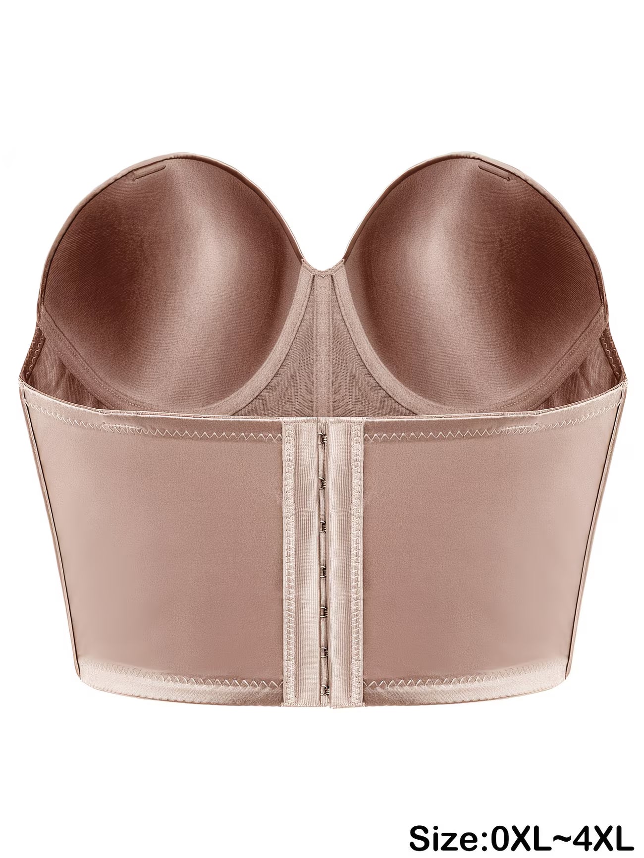 CurveLuxe™ Plus Size Strapless Shaping Bodysuit | Seamless Satin Nude-Feel Body Shaper for Women