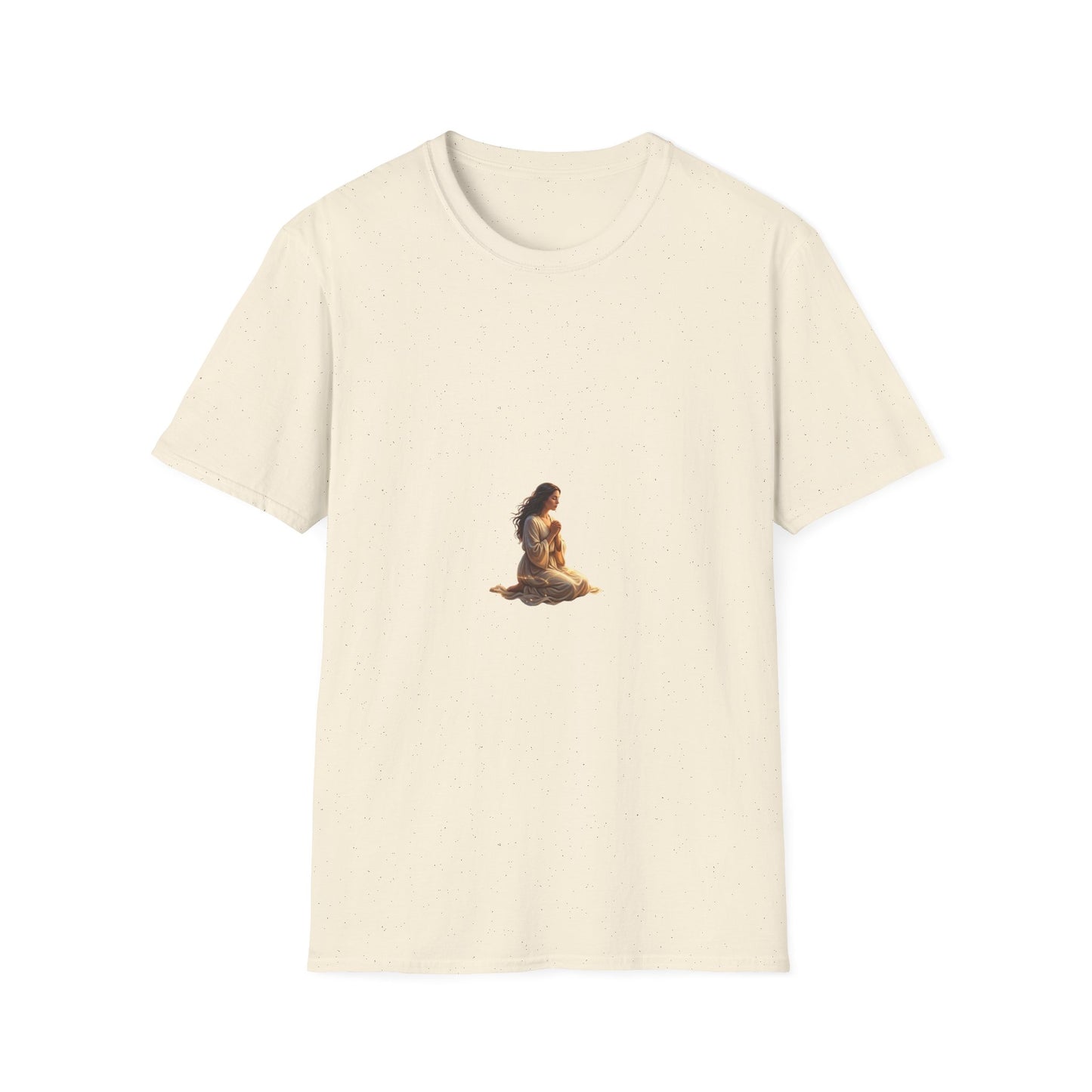 Meditating Woman Minimalist Yoga T-Shirt — Mindful Meditation Tee