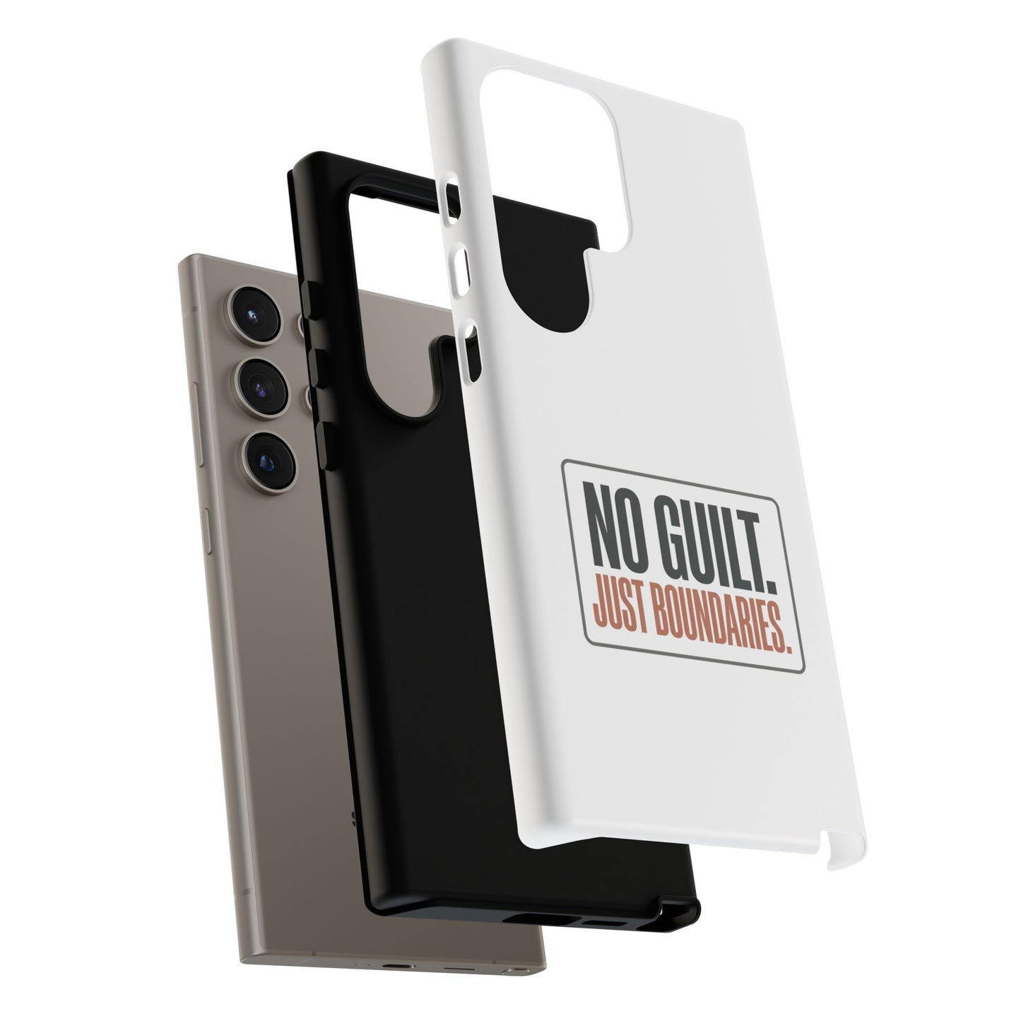 Phone Case — “No Guilt. Just Boundaries.” Motivational Protective Case