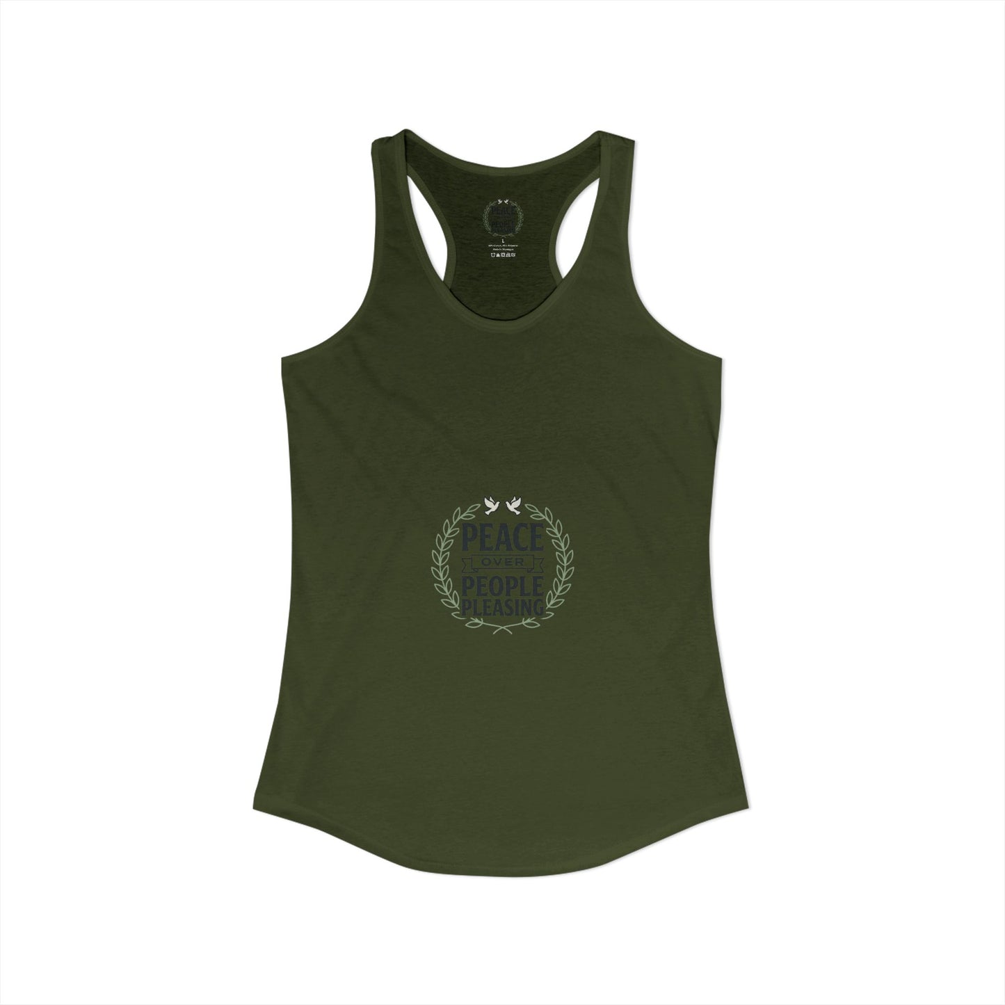 Peace Over People Pleasing Ideal Racerback Tank