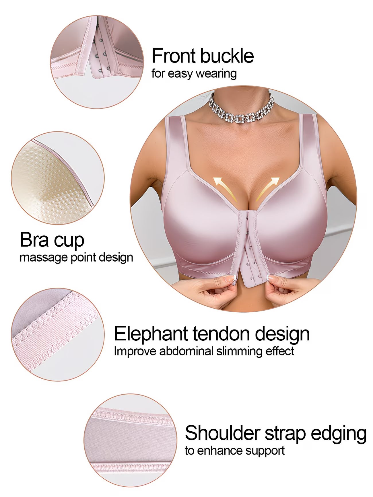 SilkGlow™ Seamless Satin Bra | Soft Support Everyday Comfort Bra for Women