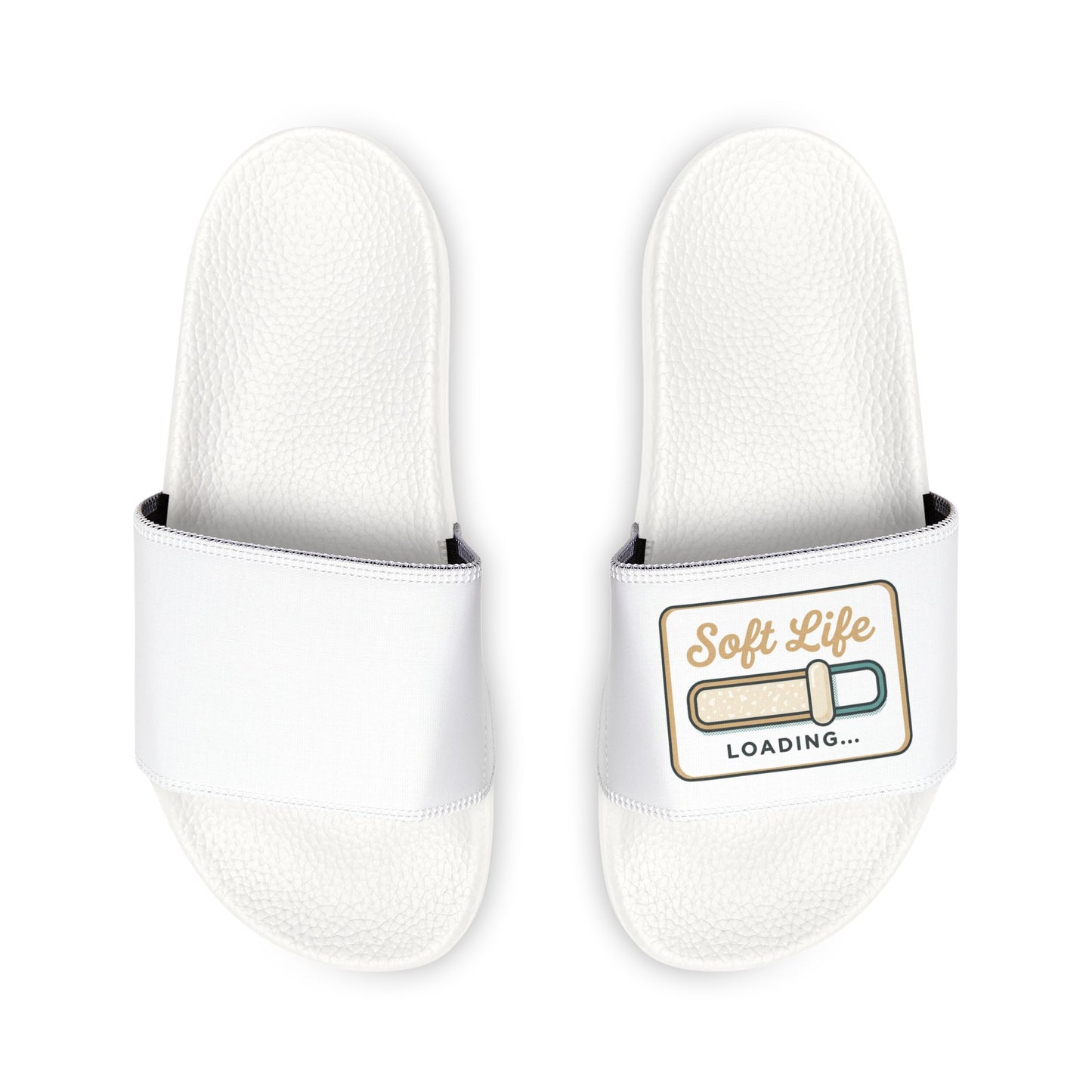 Women's Slide Sandals — Removable Strap Slides with 'Self Help Loading' Patch
