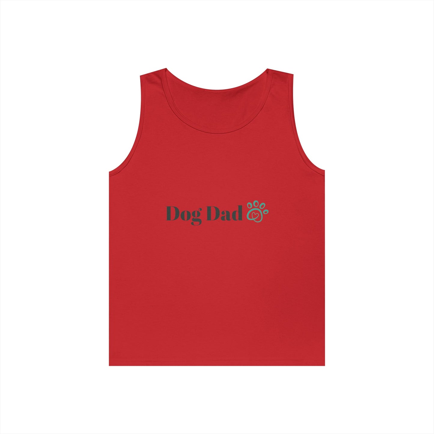 Dog Dad Tank Top — Minimal Paw Print Men’s Summer Tee