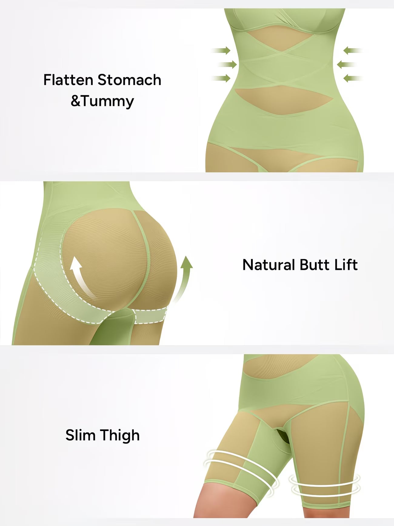 ActiveCurve™ V-Neck Yoga Shapewear Bodysuit | Built-In Bra Tummy Control Butt Lift Sports Faja