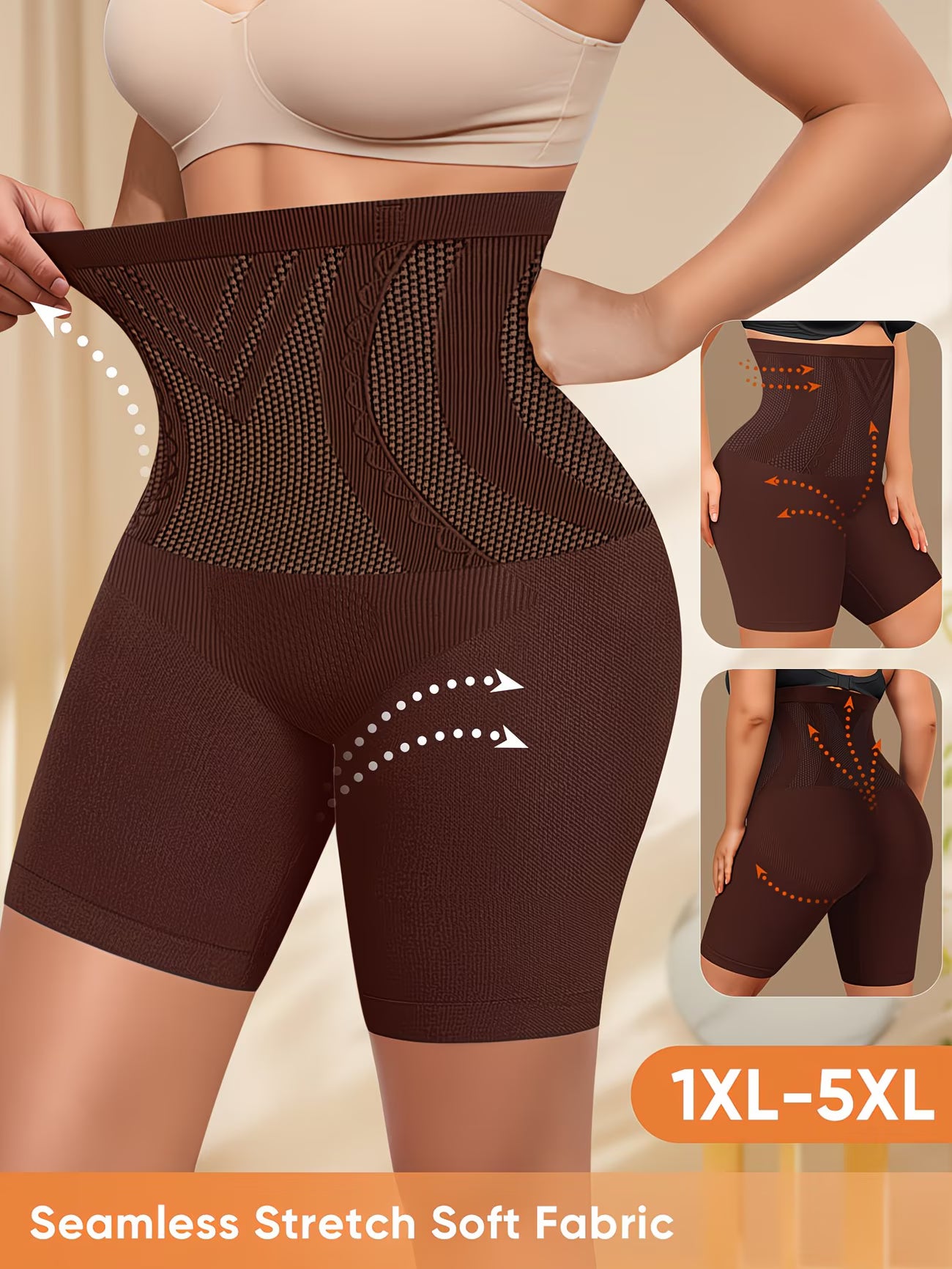 CurveControl™ Plus Size High-Waist Shaping Underwear | Tummy Control & Butt Lift Seamless Briefs