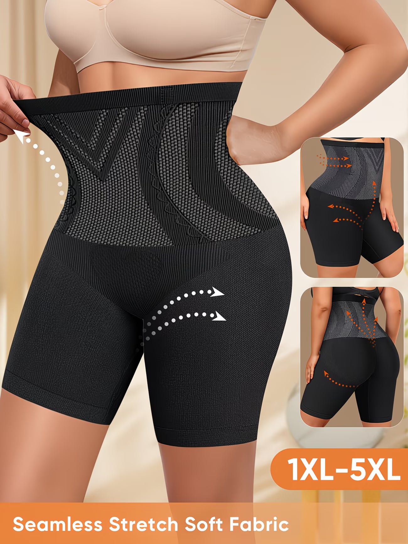 CurveControl™ Plus Size High-Waist Shaping Underwear | Tummy Control & Butt Lift Seamless Briefs