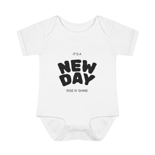 Infant Bodysuit "It's a New Day — Rise N' Shine" Baby Onesie