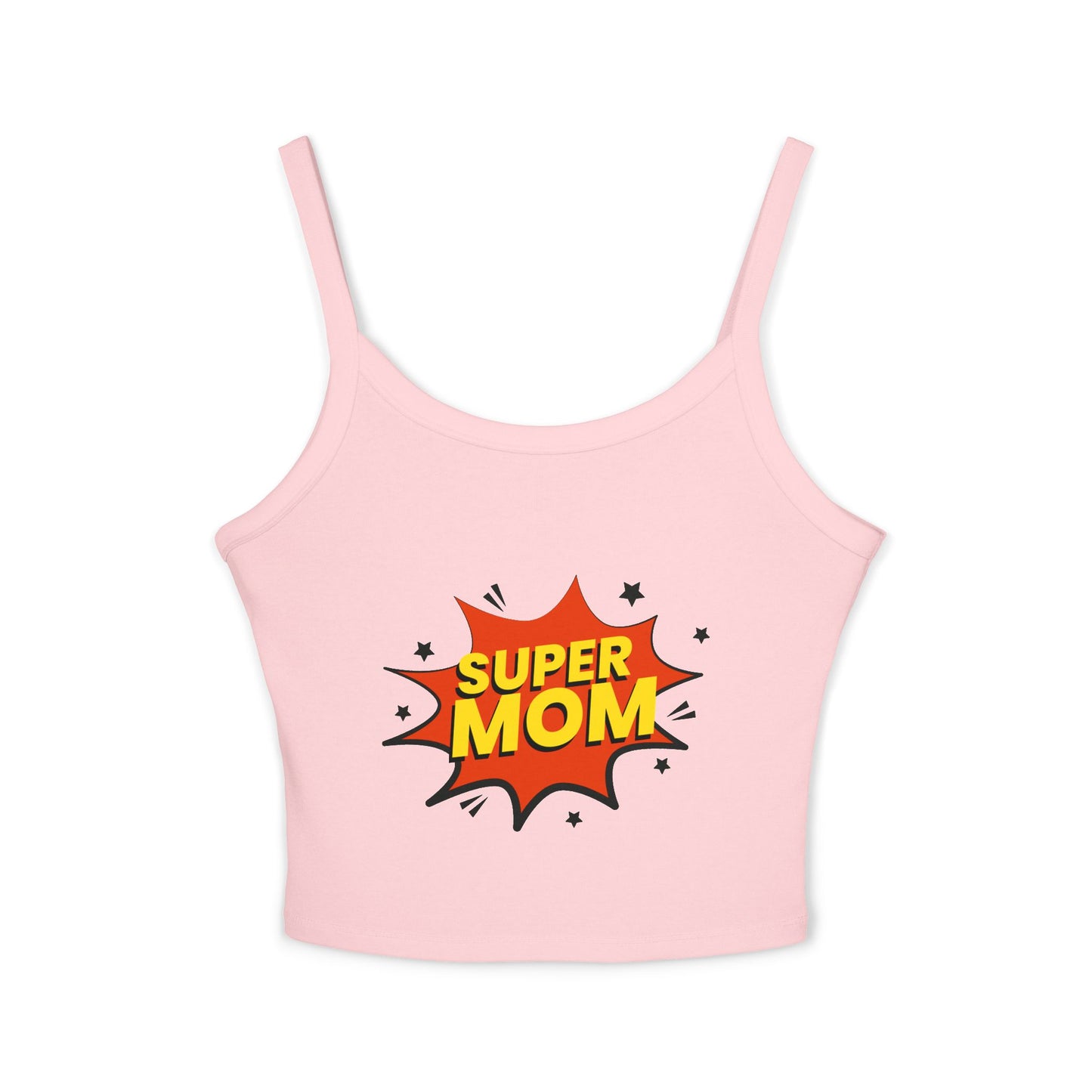 Super Mom Spaghetti Strap Tank Top – Comic-Style Mother's Day Gift