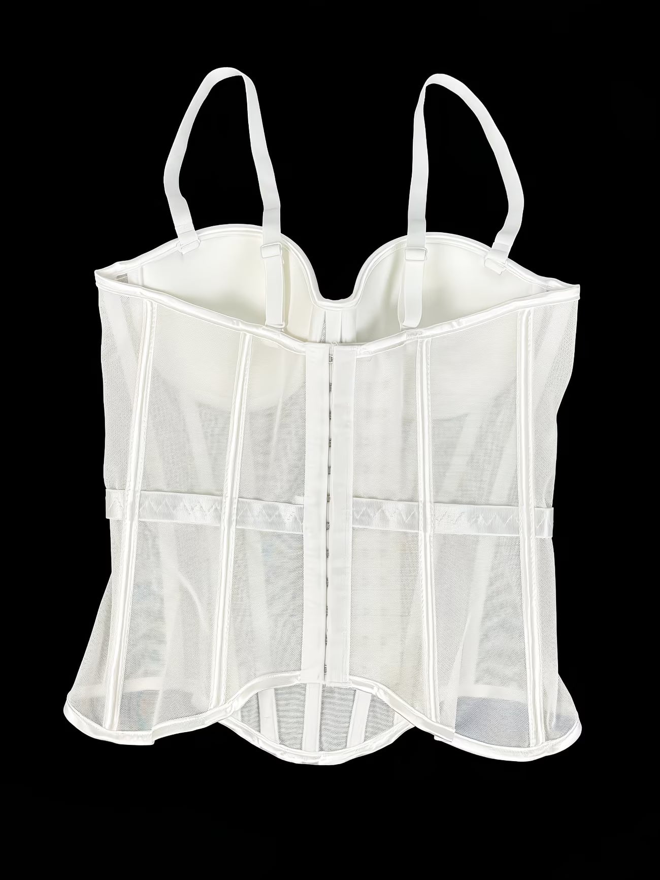 LuxeMesh™ Boned Corset Top | Elegant Sheer Mesh Tube Corset for Women