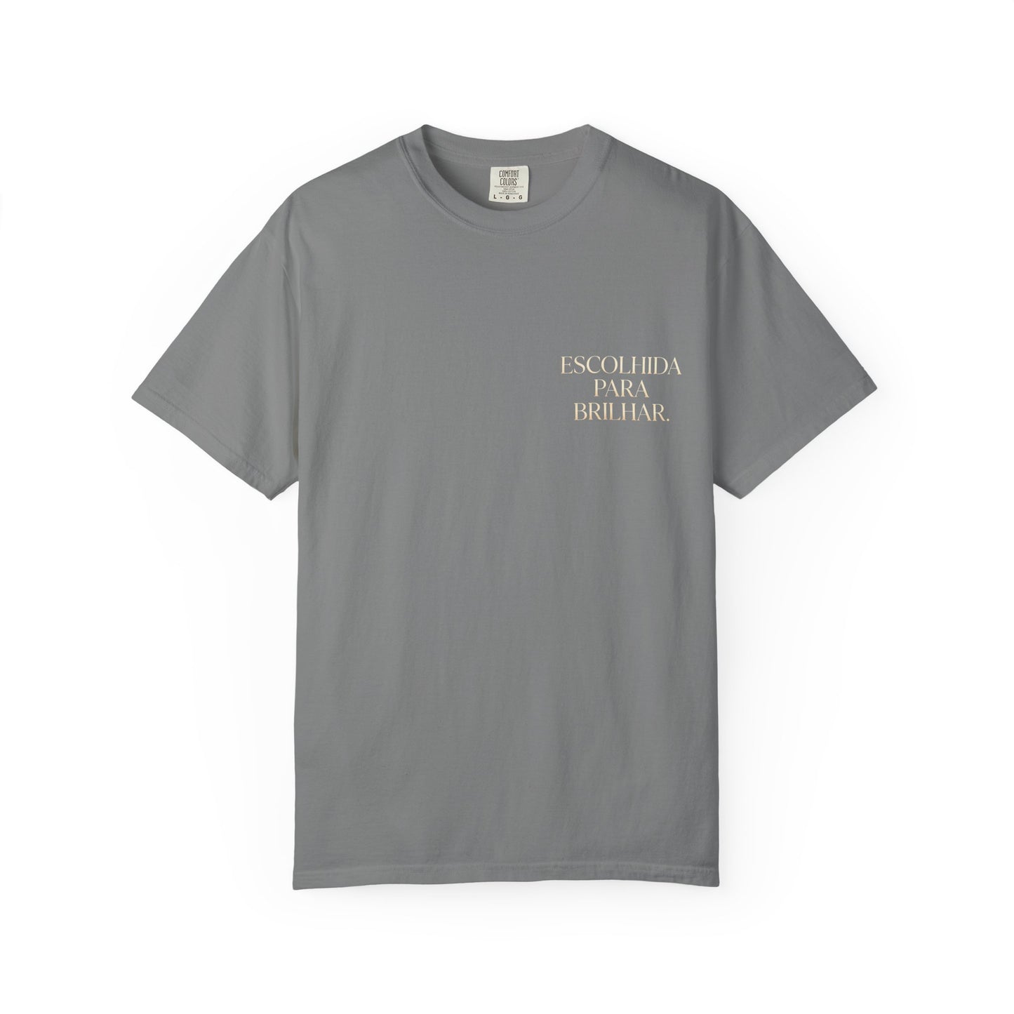 T-shirt tingida em peça "Escolhida Para Brilhar"
